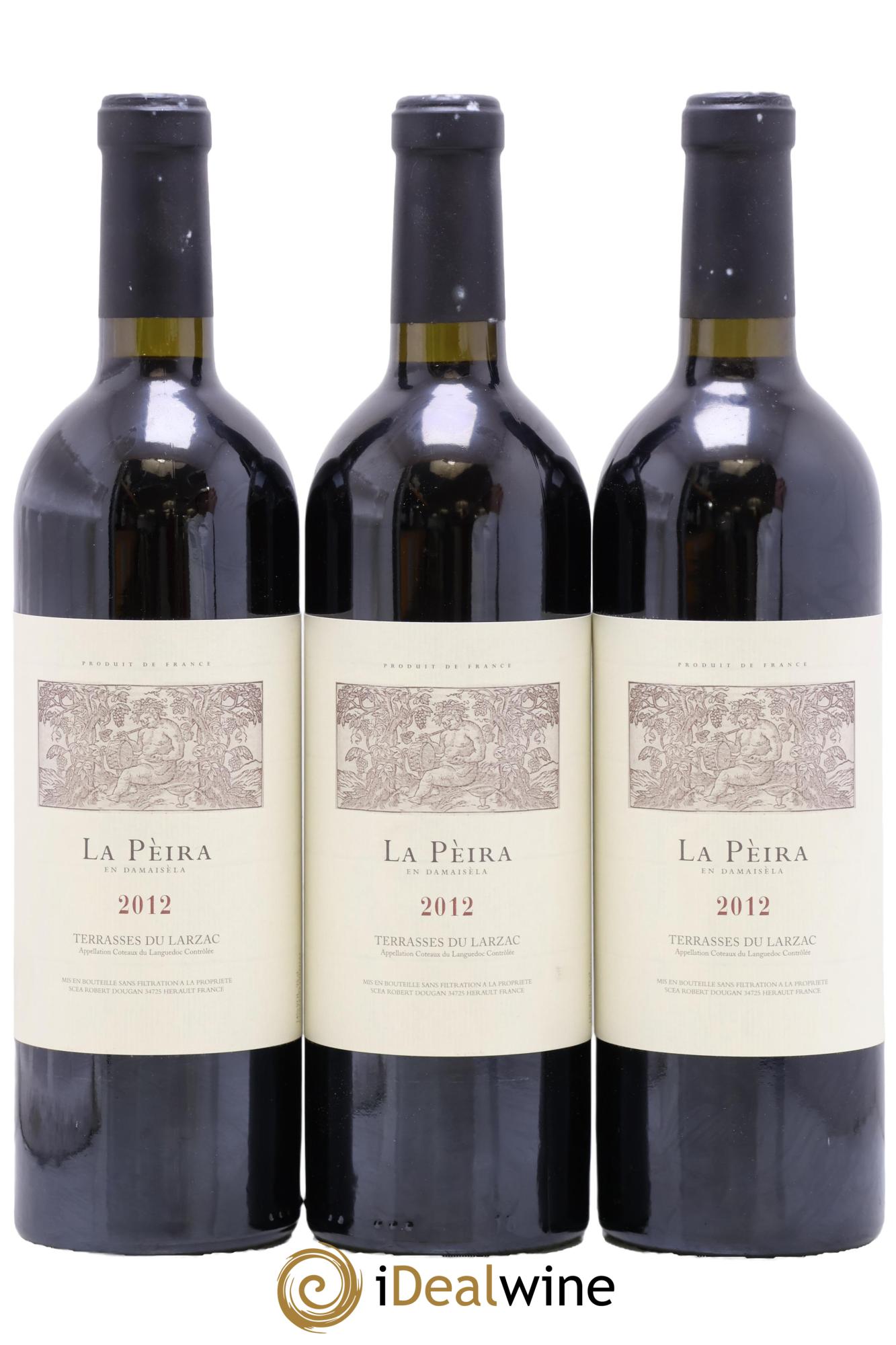 Terrasses du Larzac Domaine de La Pèira en Damaisèla La Pèira Karine Ahton et Robert Dougan 2012 - Lot of 3 bottles - 0