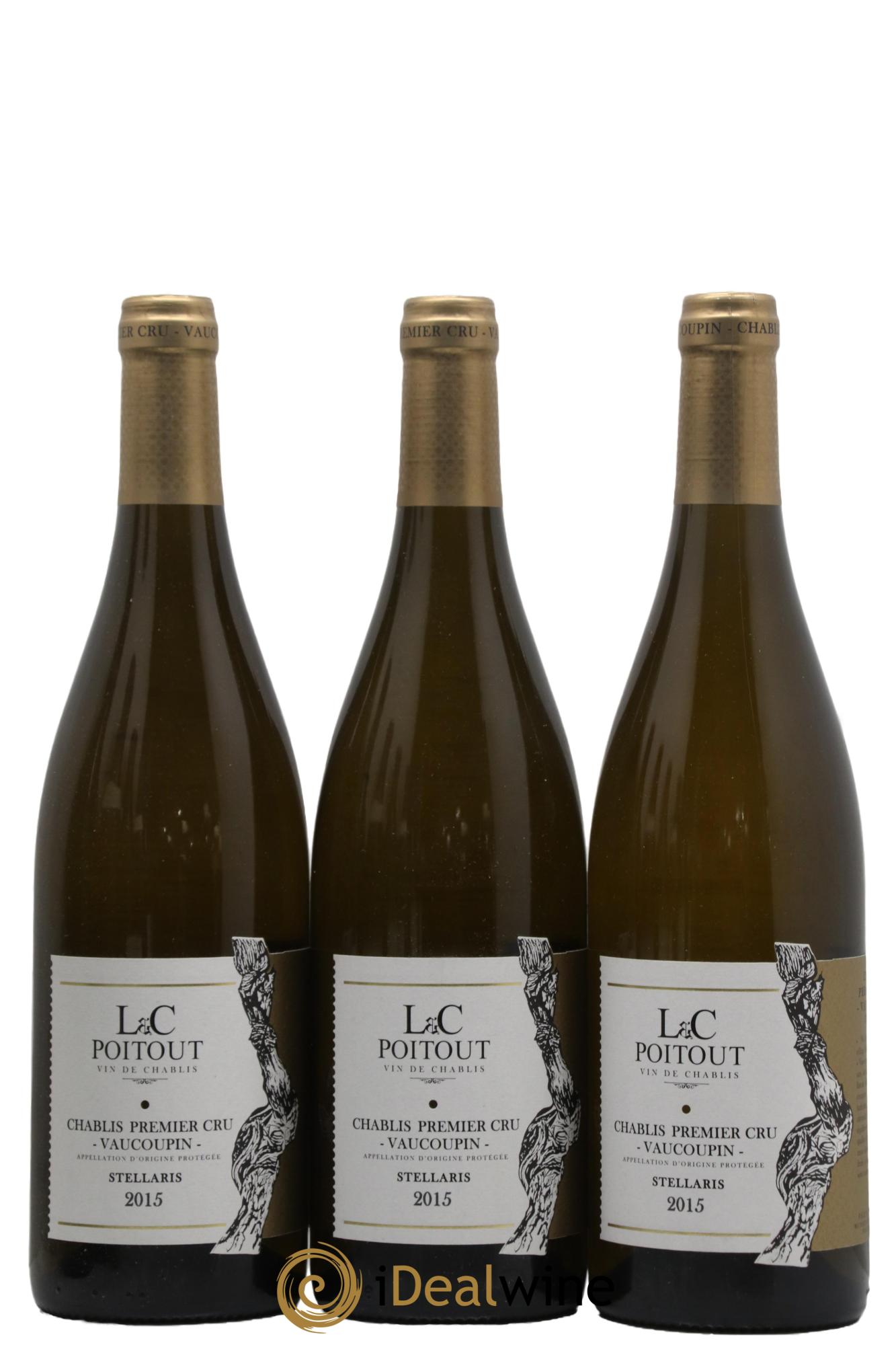 Chablis 1er Cru Vaucoupin Stellaris L&C Poitout 2015 - Lot de 3 bouteilles - 0