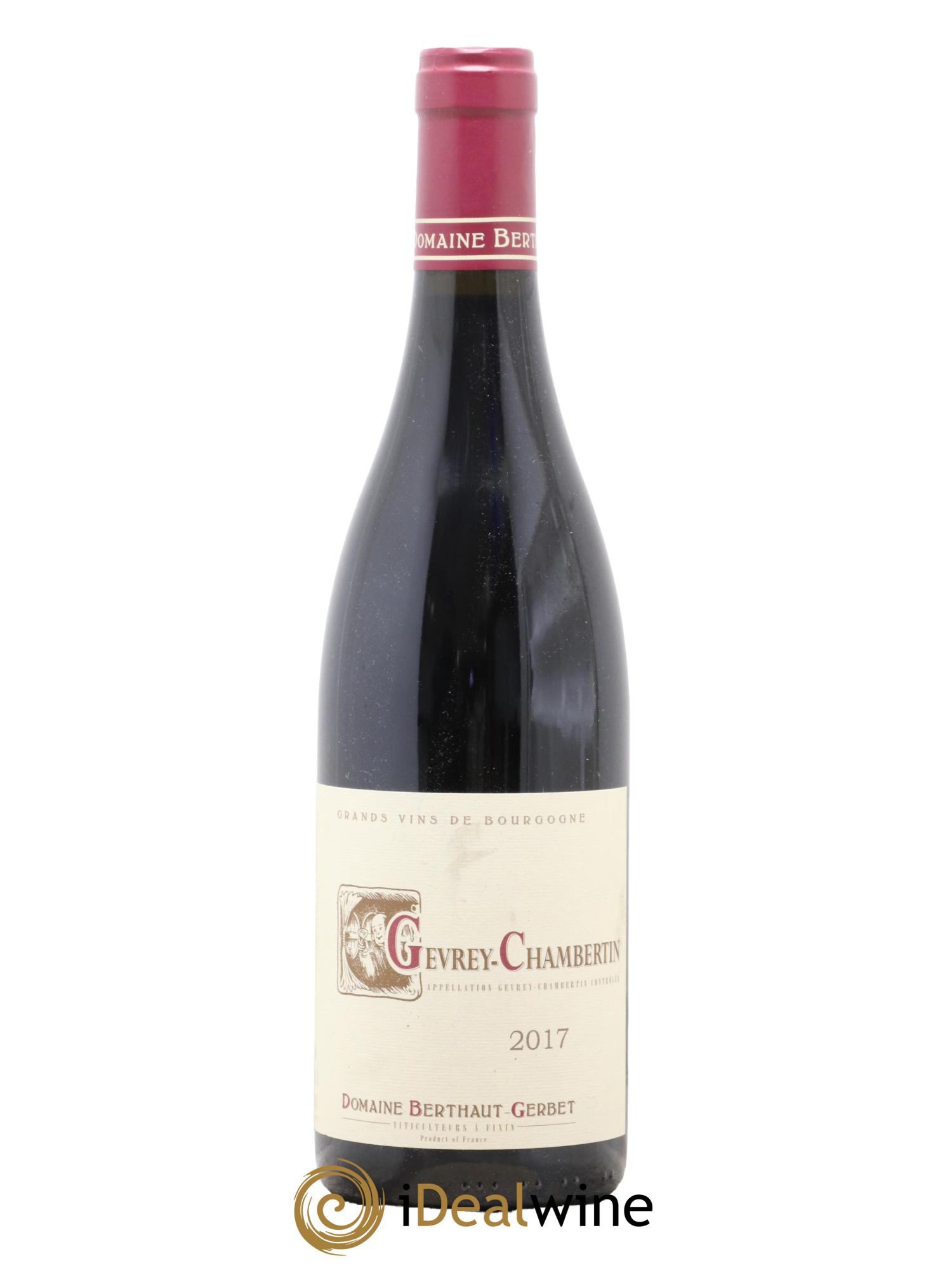 Gevrey-Chambertin Berthaut Gerbet (Domaine) 2017 - Lot de 1 bouteille - 0