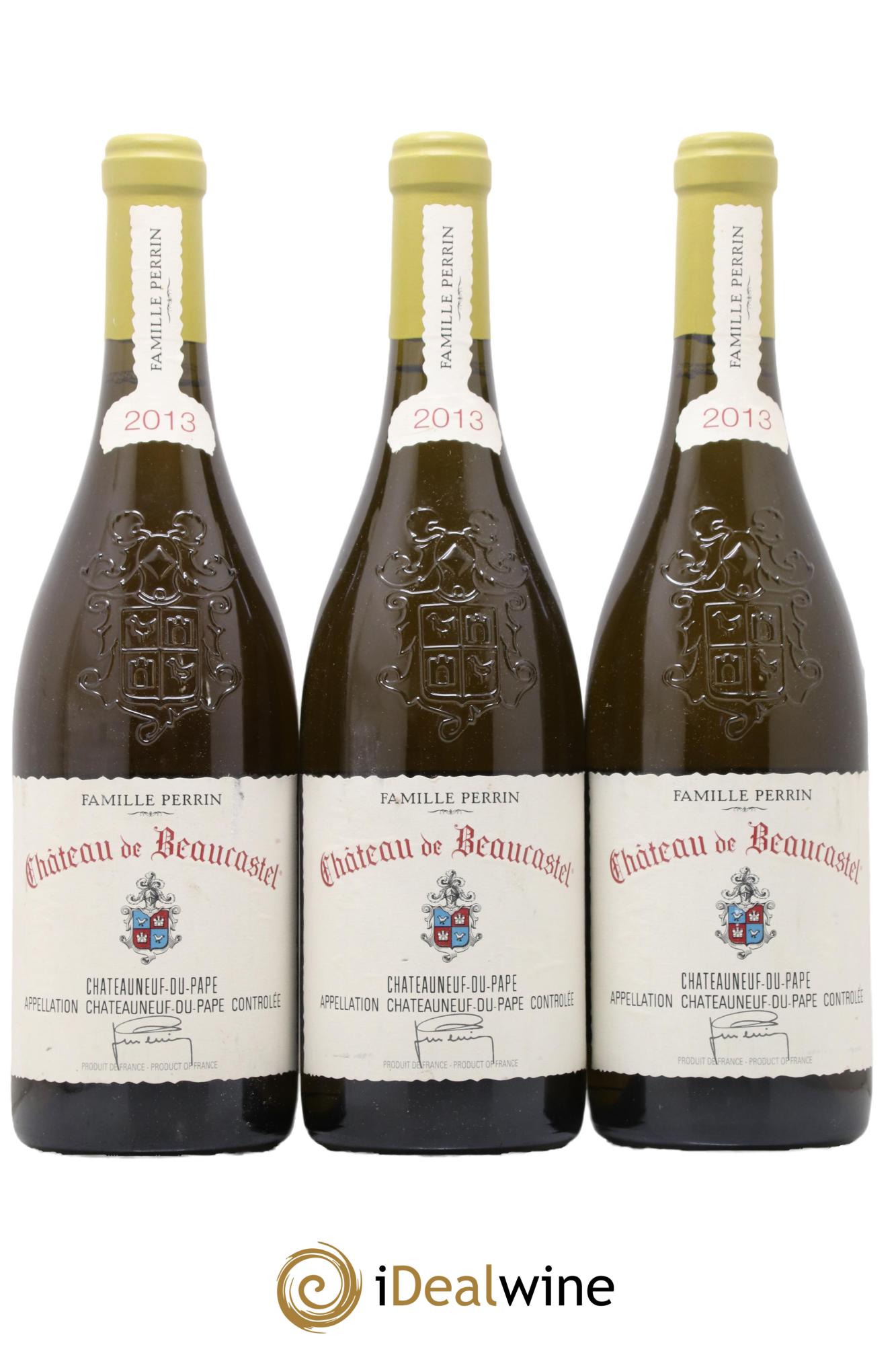 Châteauneuf-du-Pape Château de Beaucastel Famille Perrin 2013 - Lotto di 3 bottiglie - 0