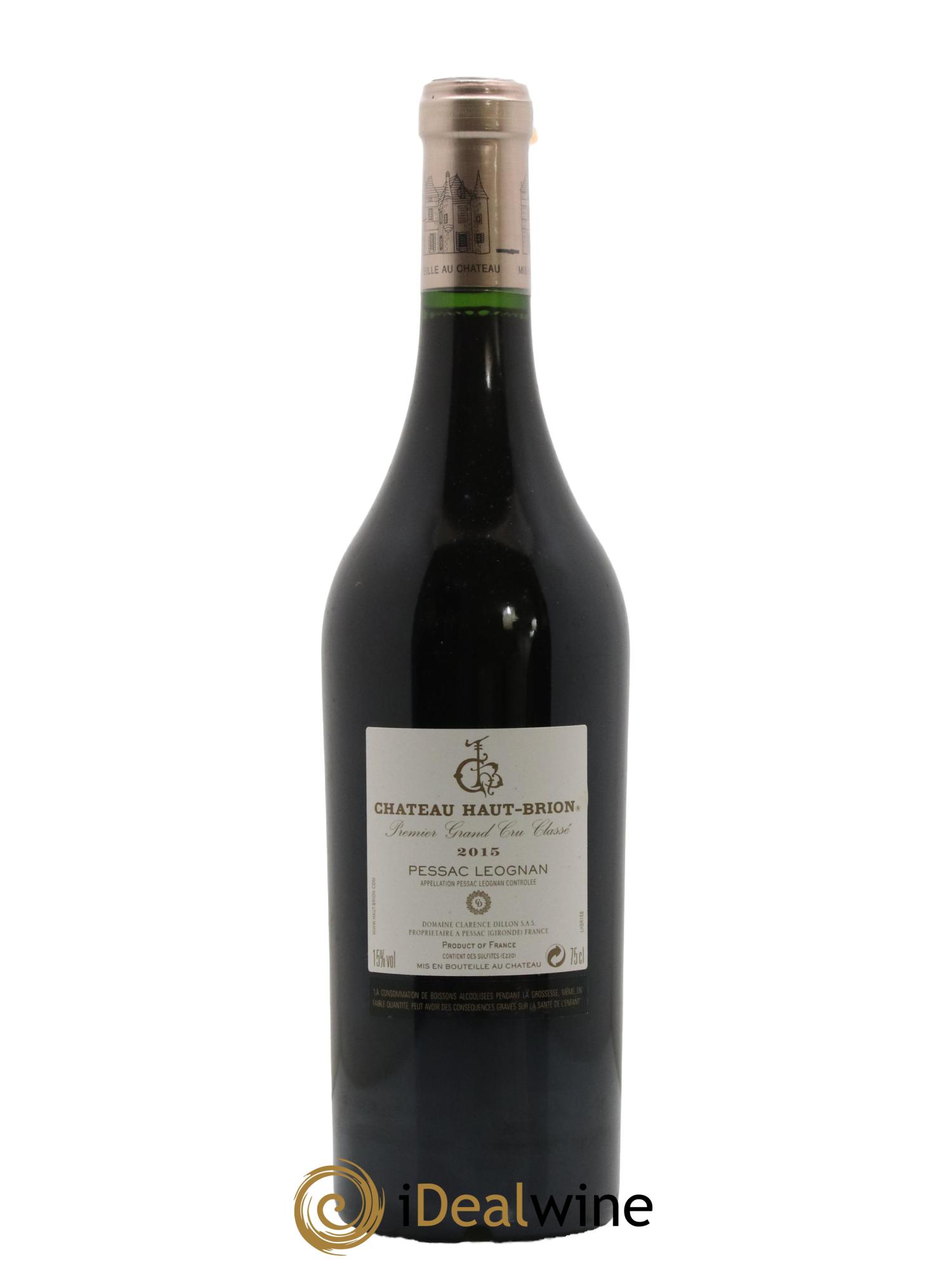 Château Haut Brion 1er Grand Cru Classé 2015 - Lot de 1 bouteille - 1