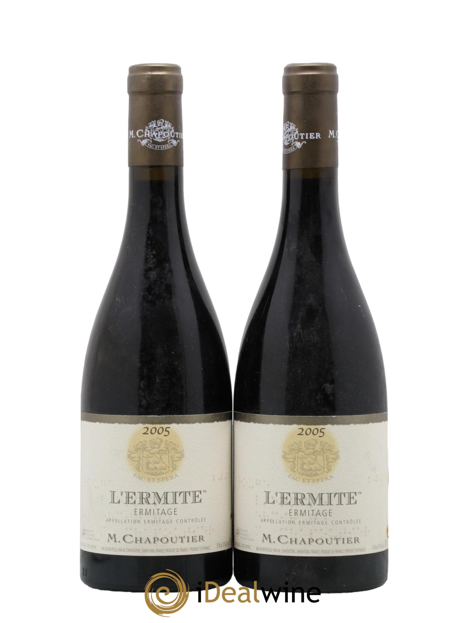 Hermitage Ermitage l'Ermite Chapoutier 2005 - Lot de 2 bouteilles - 0