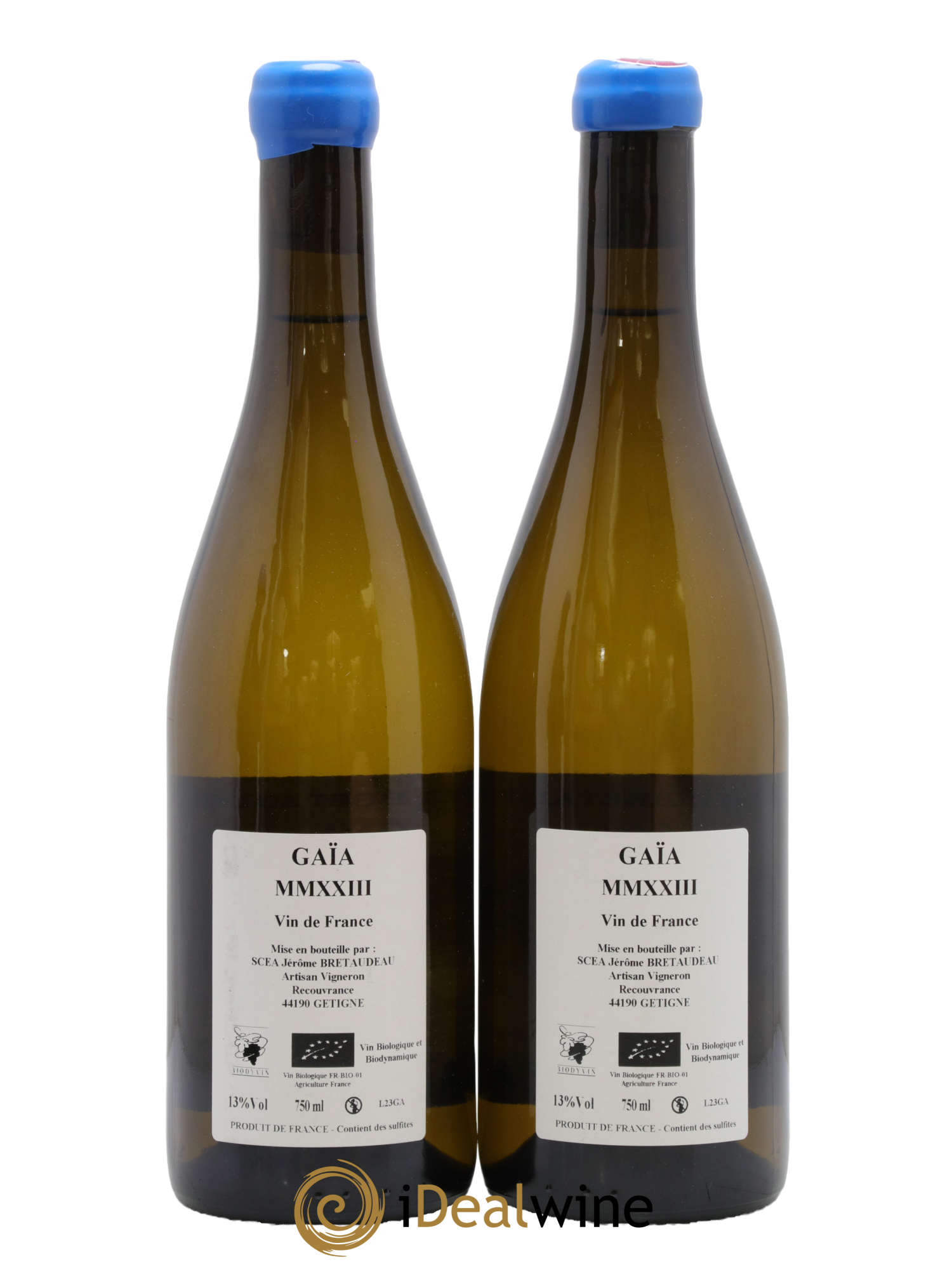 Vin de France Gaïa Jérôme Bretaudeau - Domaine de Bellevue 2023 - Lot de 2 bouteilles - 1