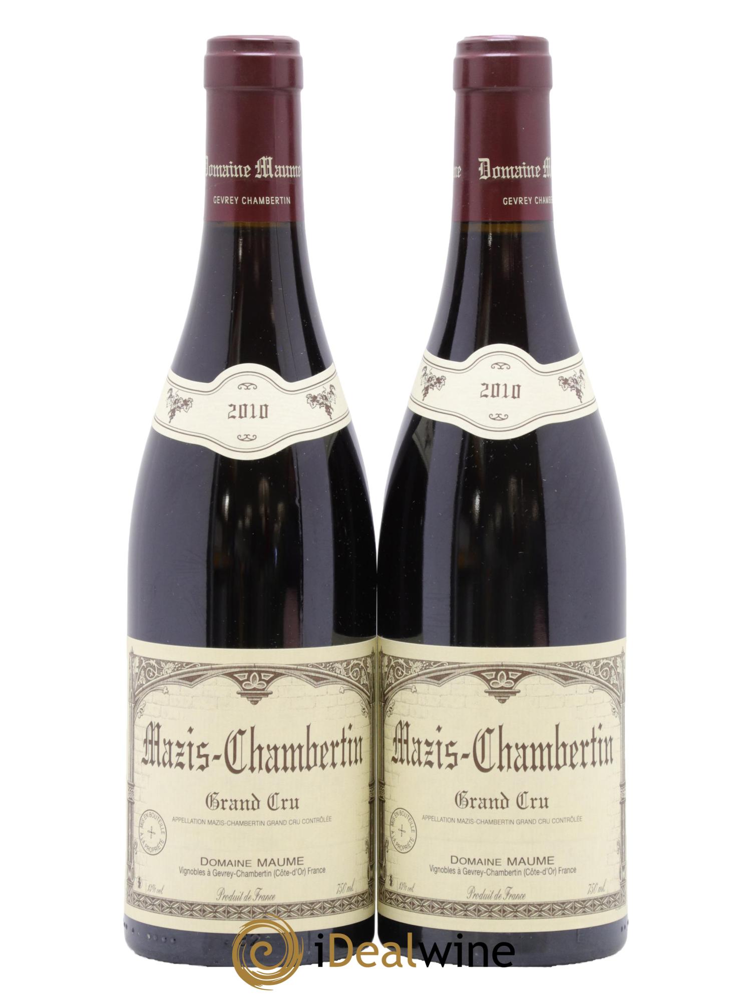 Mazis-Chambertin Grand Cru Maume (Domaine) 2010 - Posten von 2 Flaschen - 0