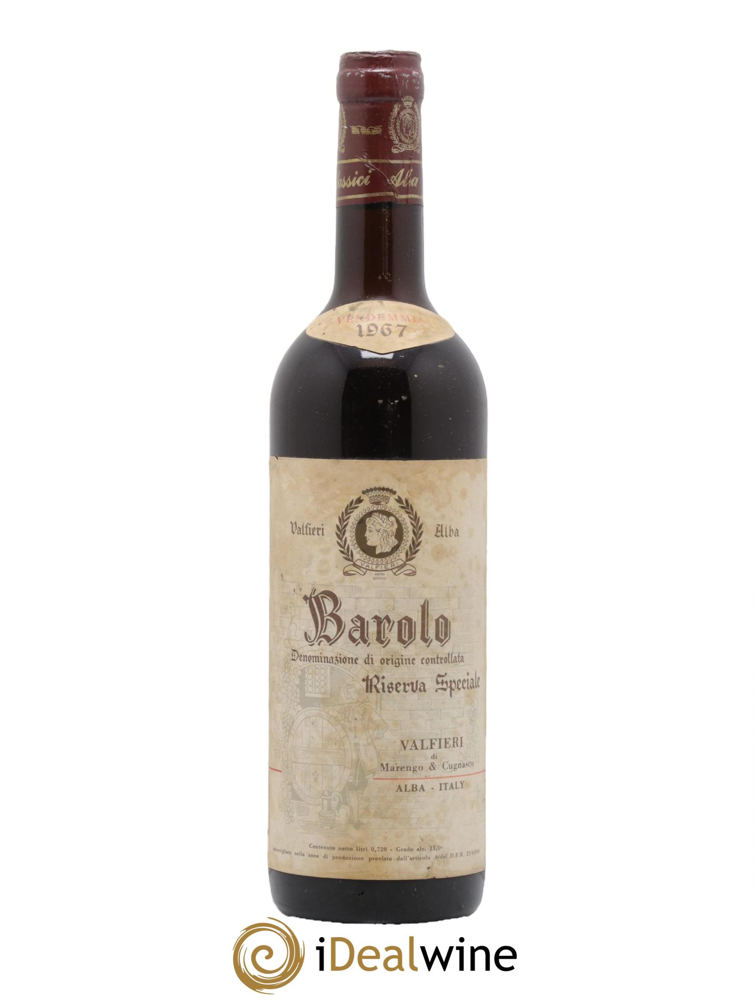 Barolo Riserva Speciale Valfieri 1967 - Lot de 1 bouteille - 0