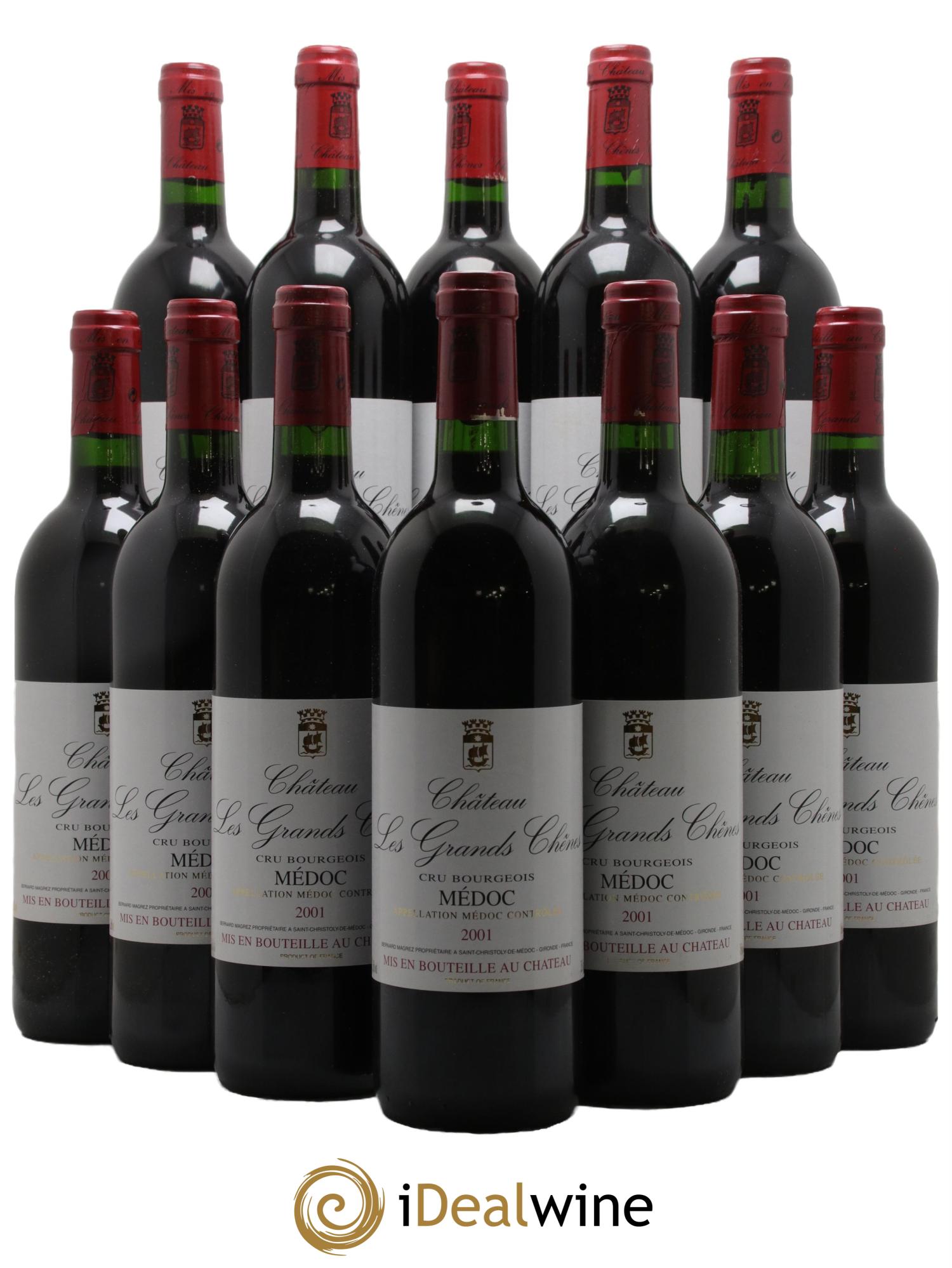 Château Les Grands Chênes 2001 - Lot de 12 bouteilles - 0