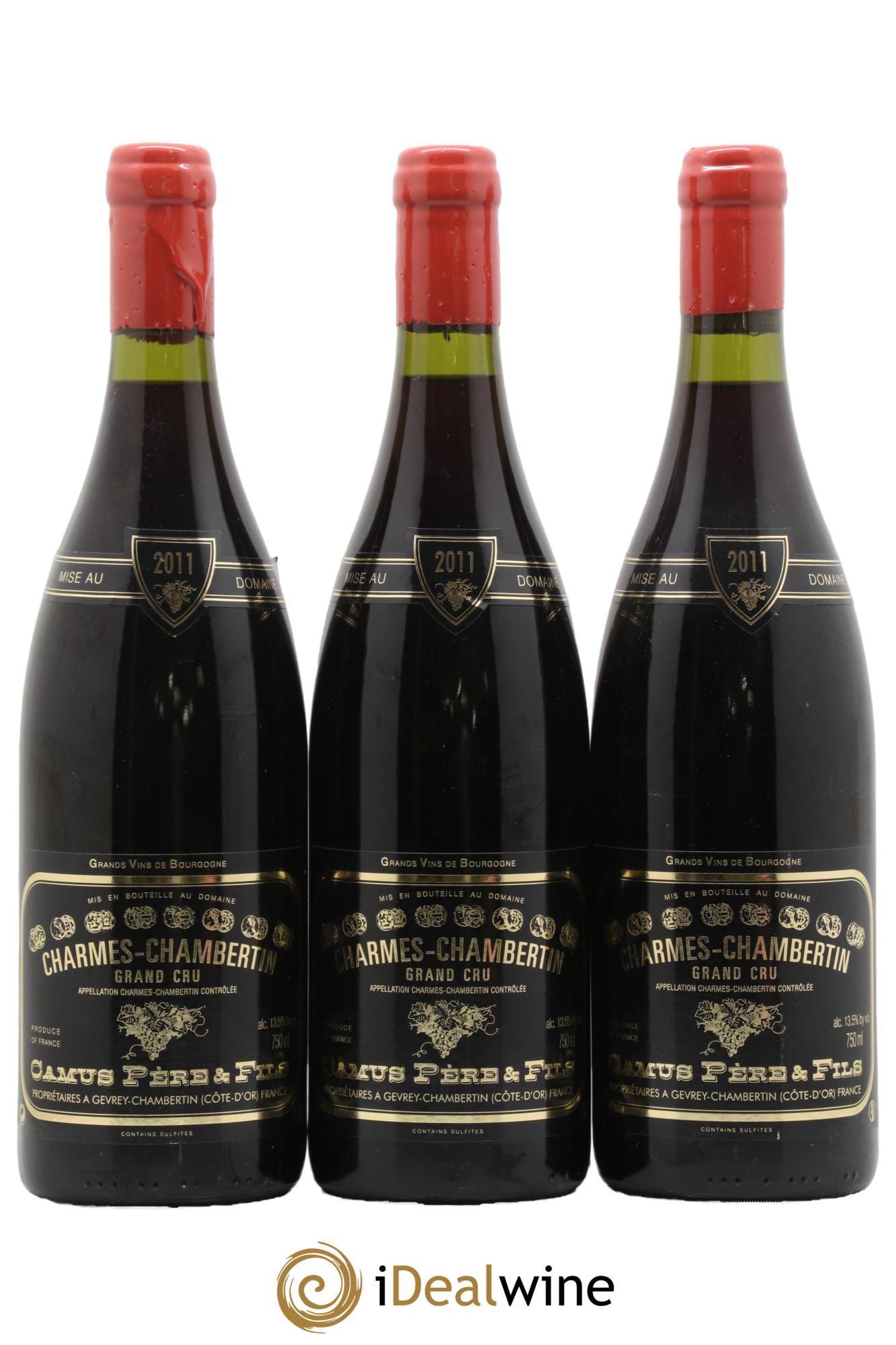 Charmes-Chambertin Grand Cru Camus Père et Fils (Domaine) 2011 - Lot of 3 bottles - 0