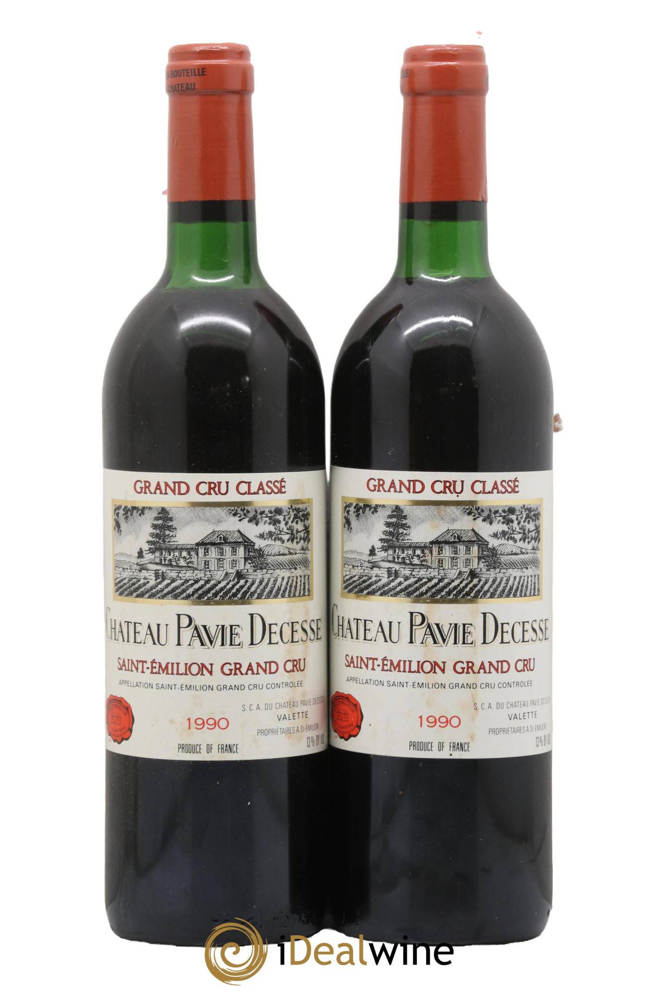 Château Pavie Decesse Grand Cru Classé 1990 - Lot of 2 bottles - 0