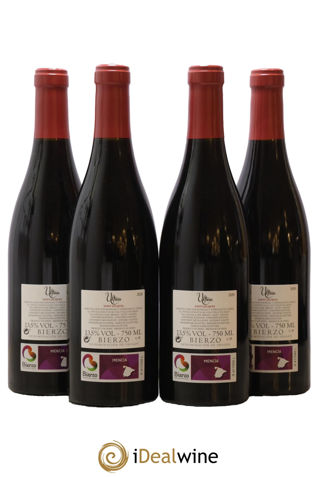 Bierzo DO Ultreia Saint Jacques R.Perez 2020 - Lot of 4 bottles - 1