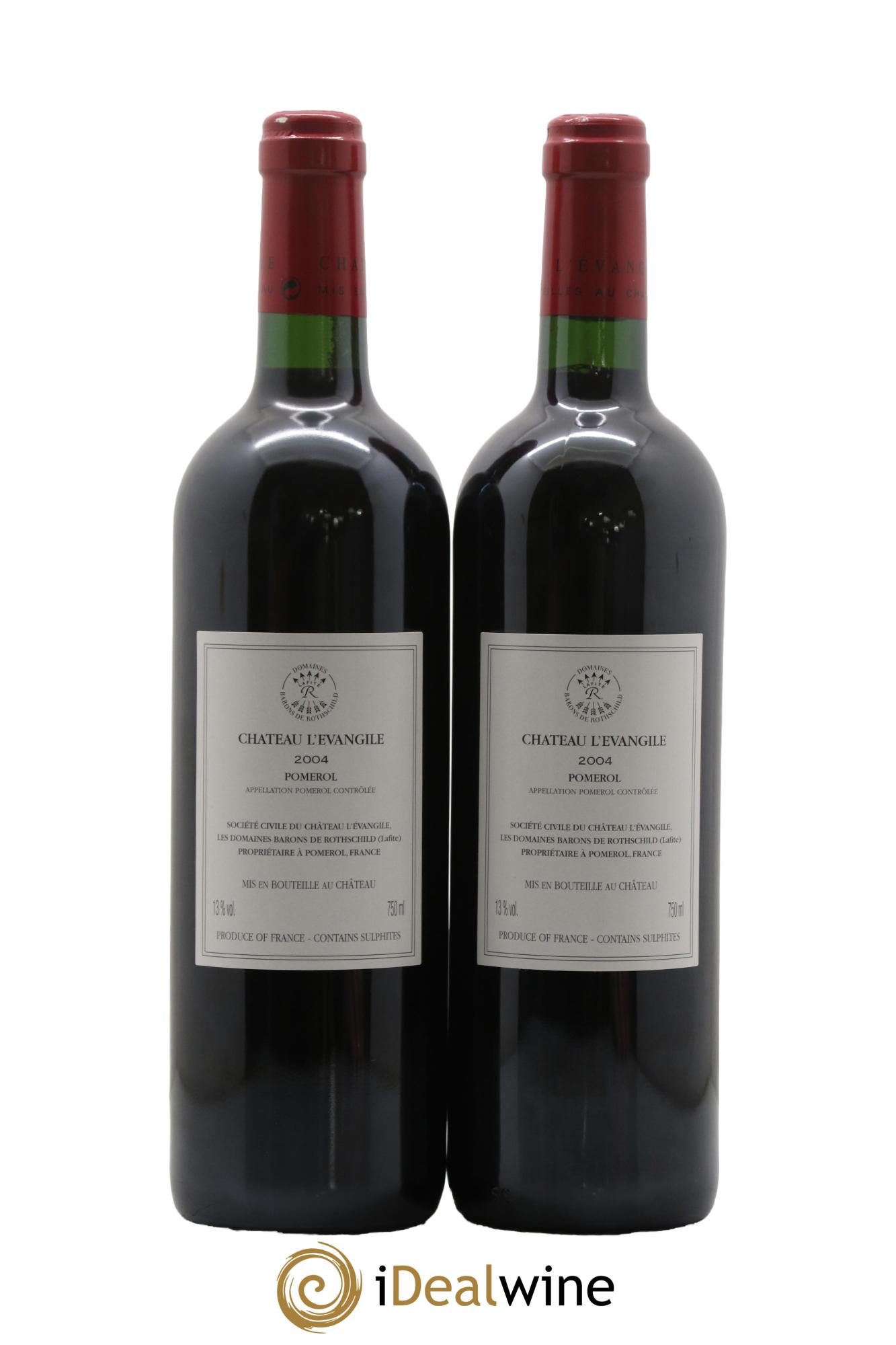 Château l' Évangile 2004 - Lot of 2 bottles - 1