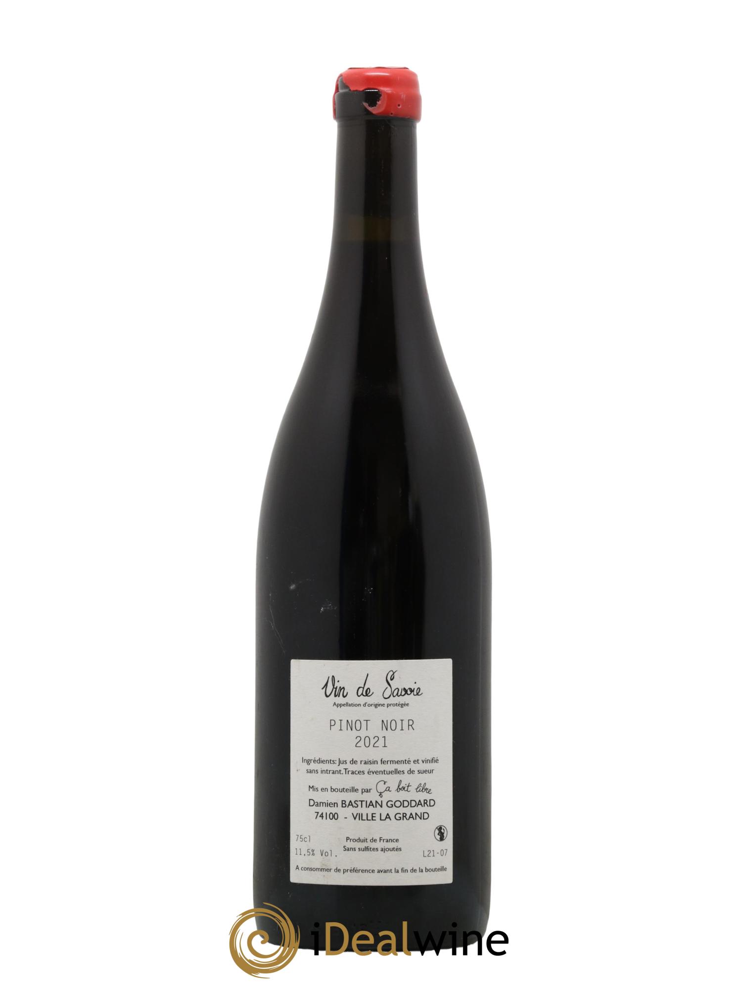 Vin de Savoie Ton Rouge du Lac ça Boit Libre Domaine Bastian Goddard 2021 - Lot de 1 bouteille - 1