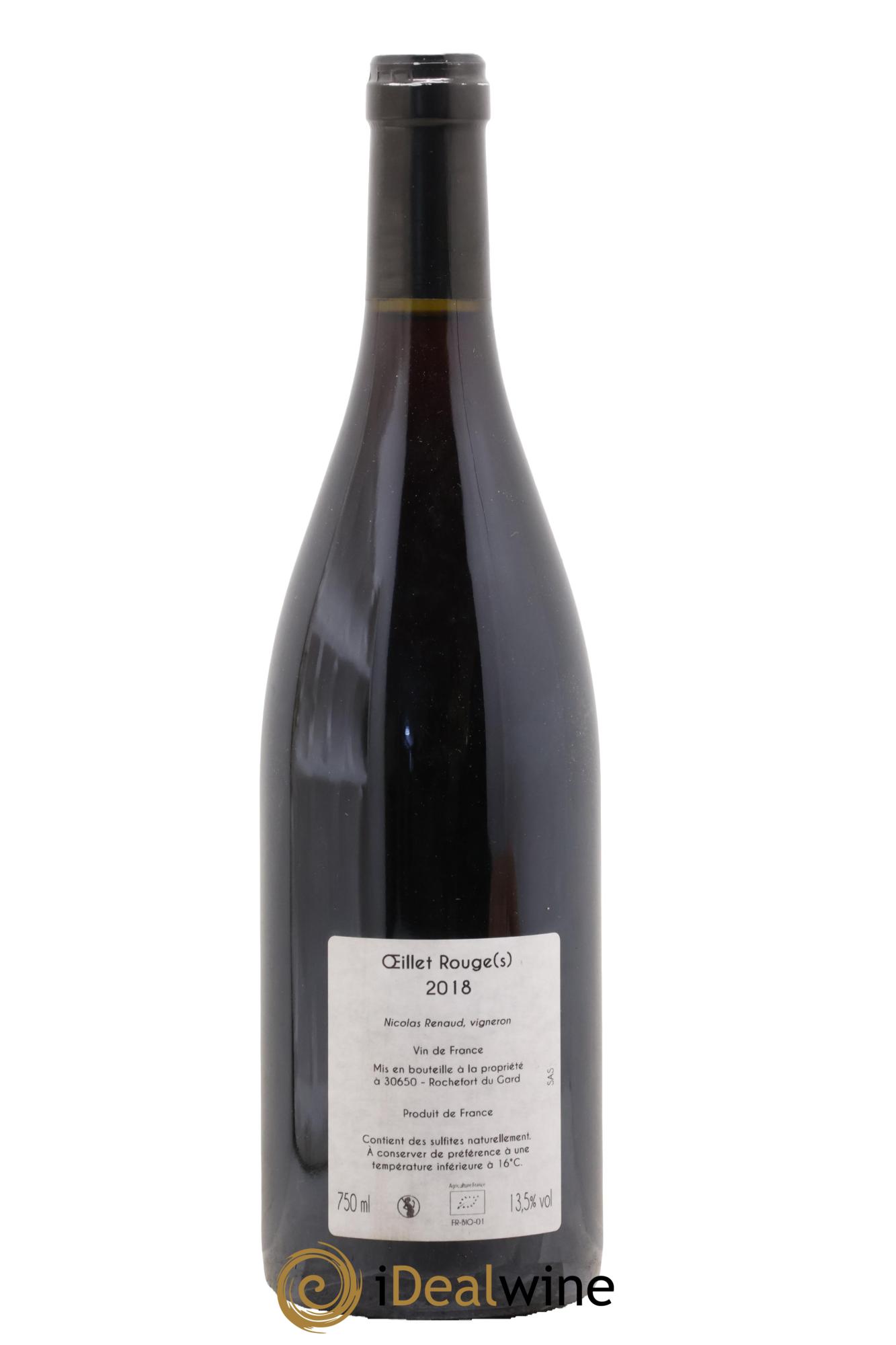 Vin de France Œillets Rouges Les Grillons 2018 - Lot of 1 bottle - 1