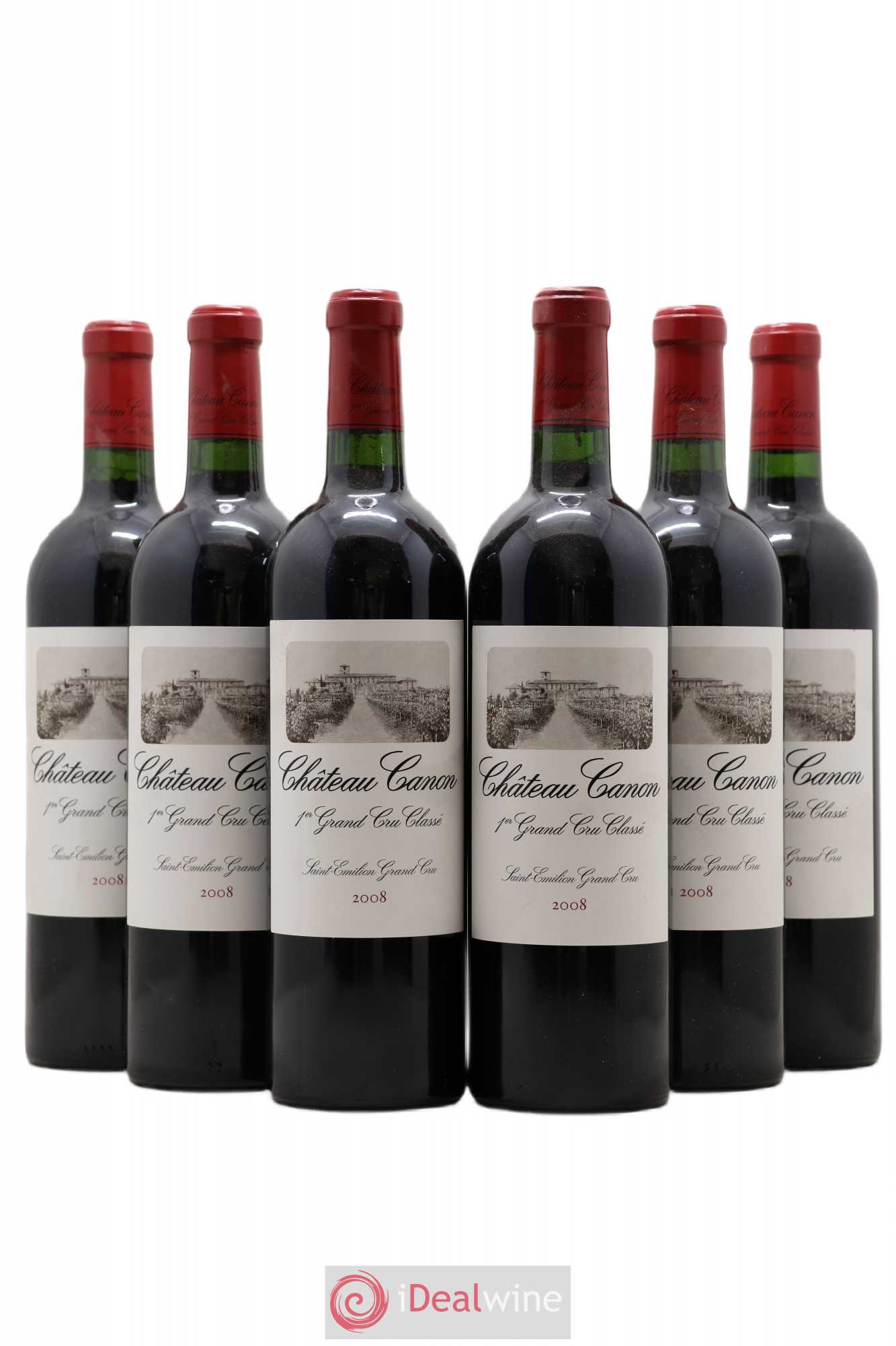 Château Canon 1er Grand Cru Classé B 2008 - Lot of 6 bottles - 0