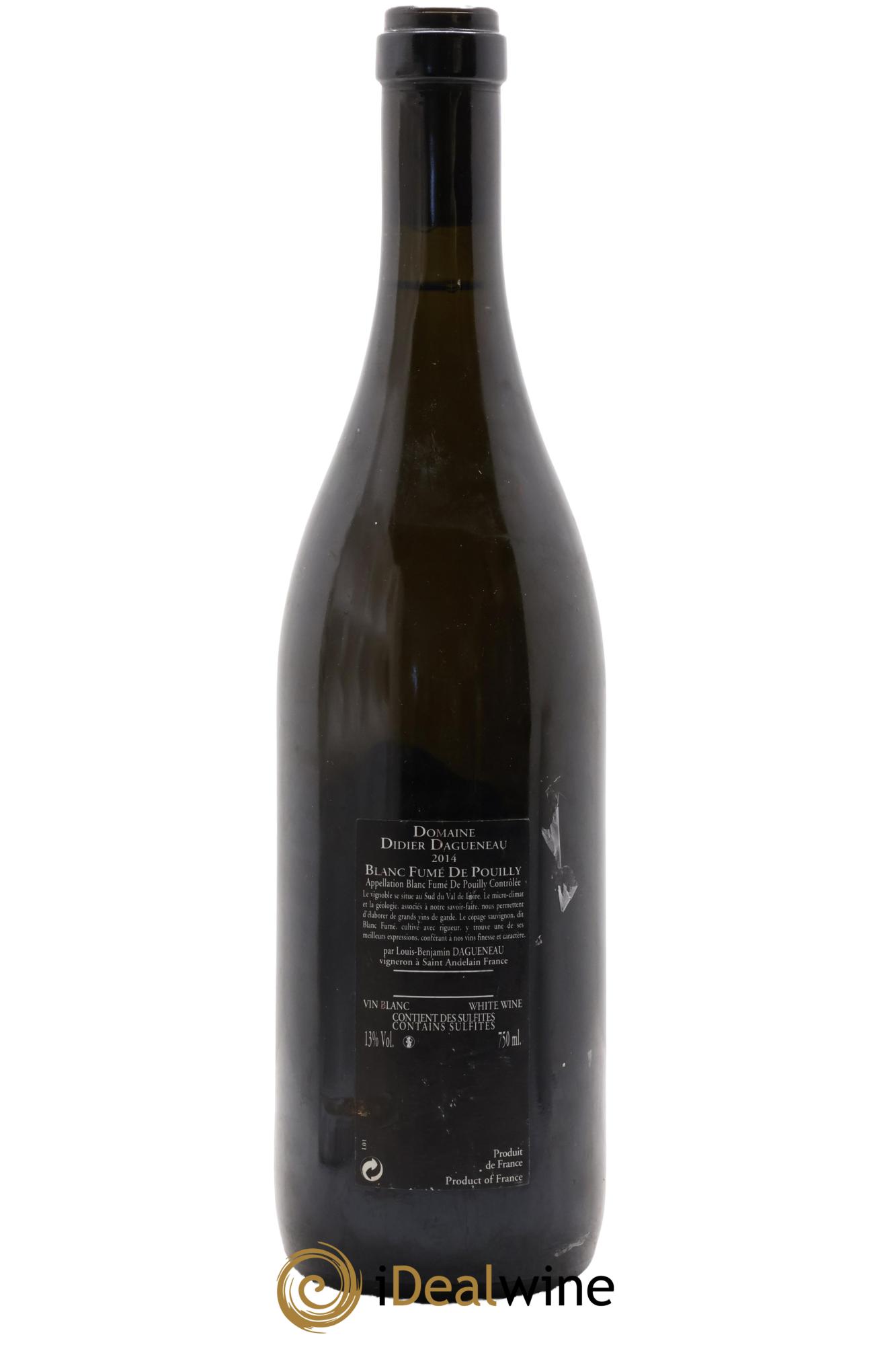 Vin de France (anciennement Pouilly-Fumé) Silex Dagueneau (Domaine Didier - Louis-Benjamin) 2014 - Lot of 1 bottle - 1