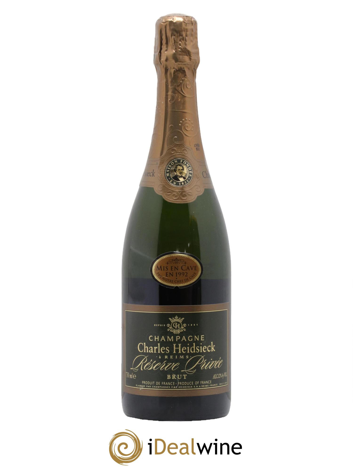 Champagne Brut Reserve Mise en Cave en 1992 Charles Heidsieck - Posten von 1 Flasche - 0