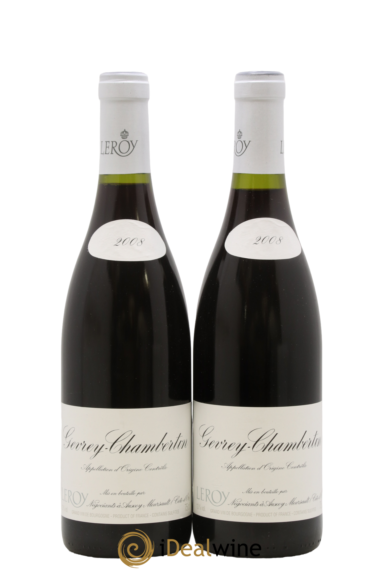 Gevrey-Chambertin Leroy SA 2008 - Lot de 2 bouteilles - 0