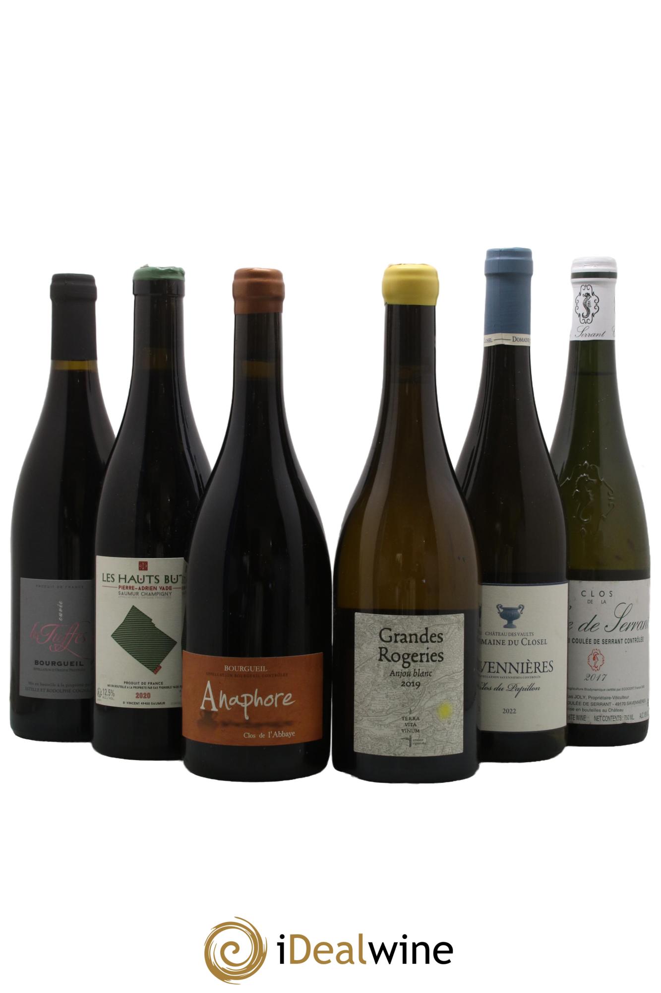 Assortiment de vins d'Anjou noir - Saumur - Bourgueil N°11 - Lot of 6 bottles - 0