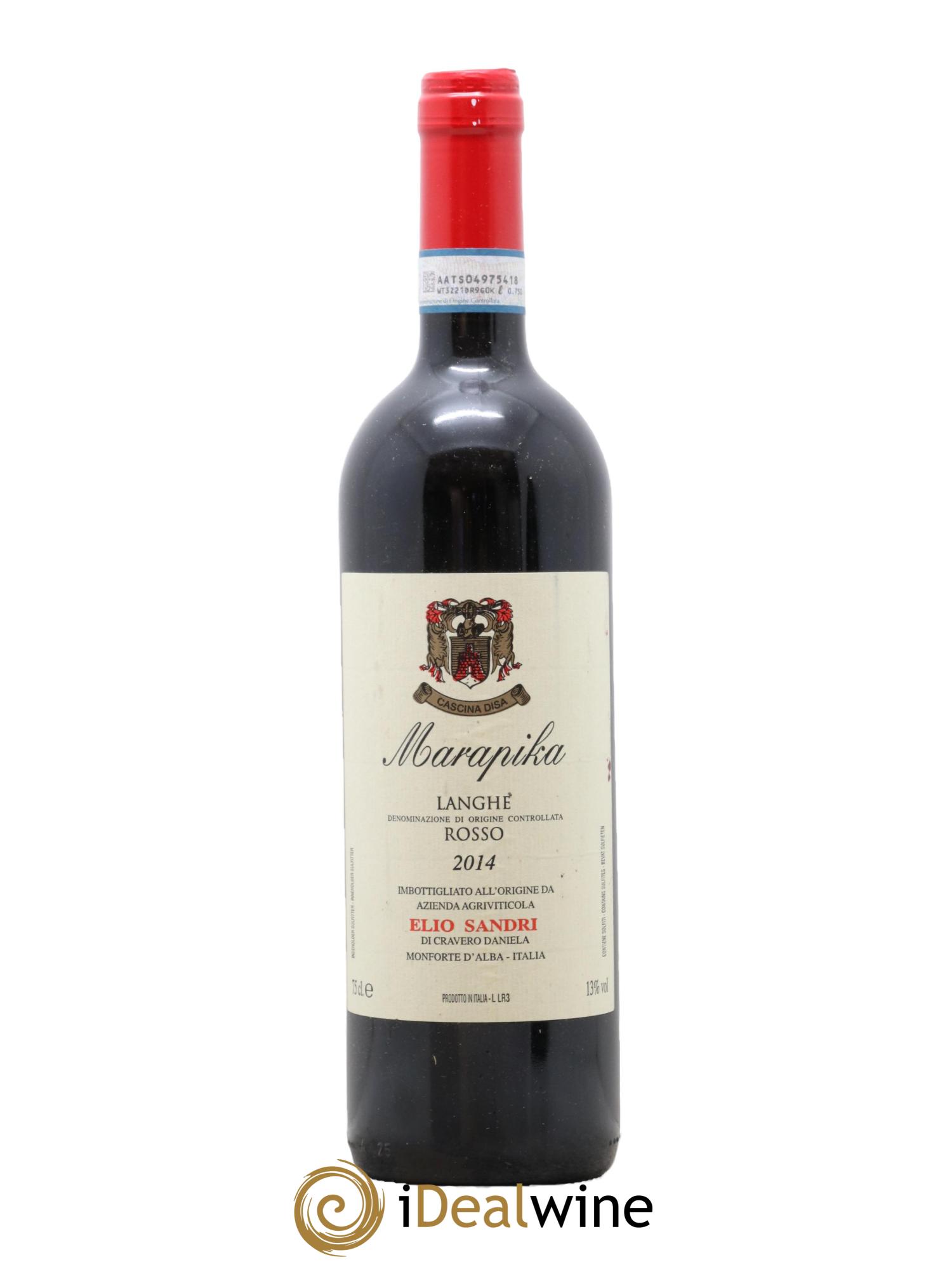 Langhe DOC Rosso Marapika Elio Sandri 2014 - Lotto di 1 bottiglia - 0