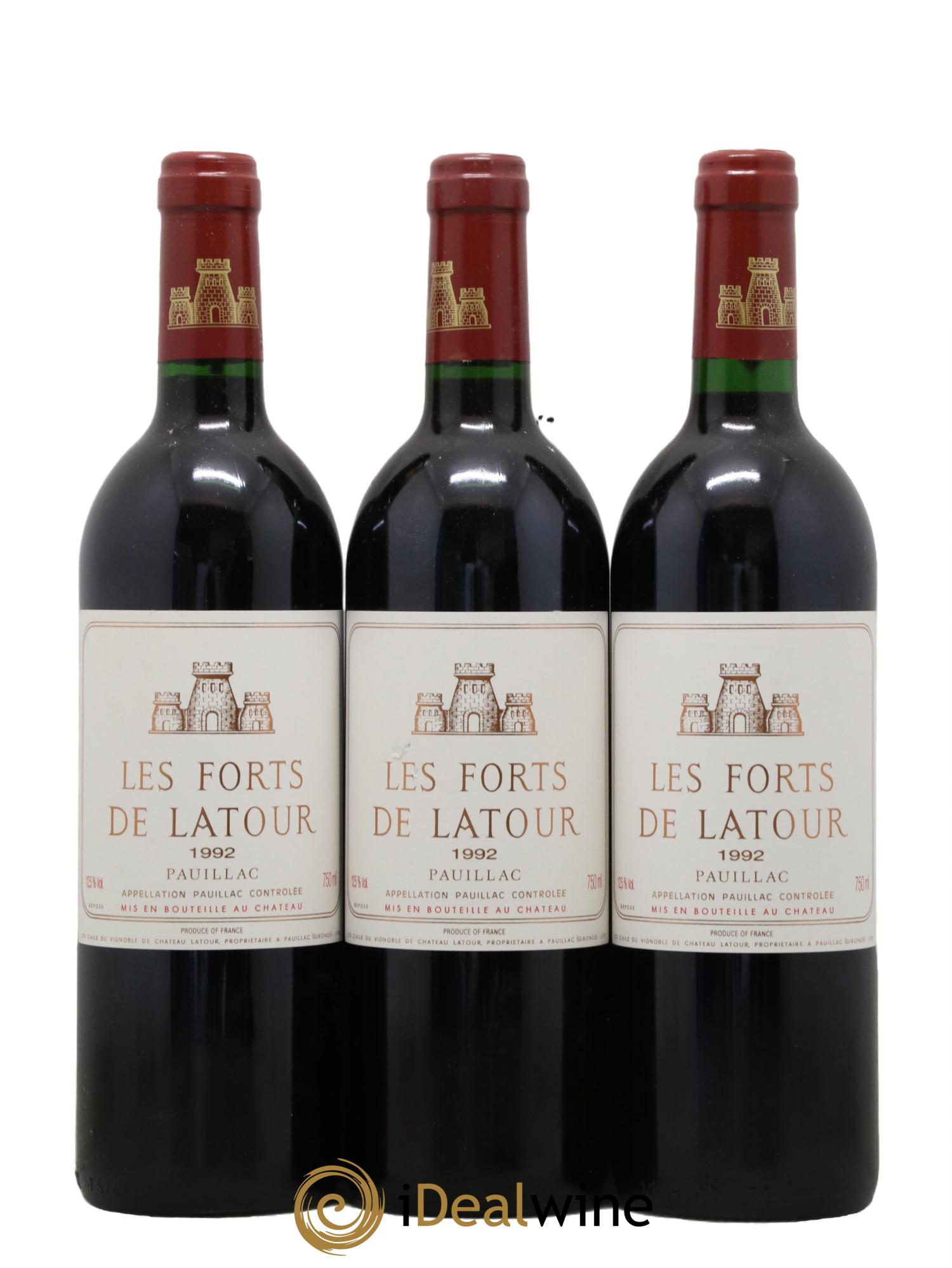 Les Forts de Latour Second Vin 1992 - Lot de 3 bouteilles - 0