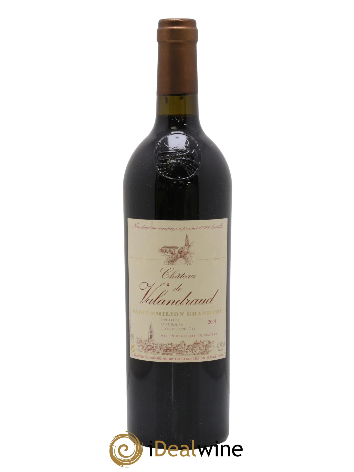 Château de Valandraud 1er Grand Cru Classé B depuis 2012 2001 - Lot of 1 bottle - 0
