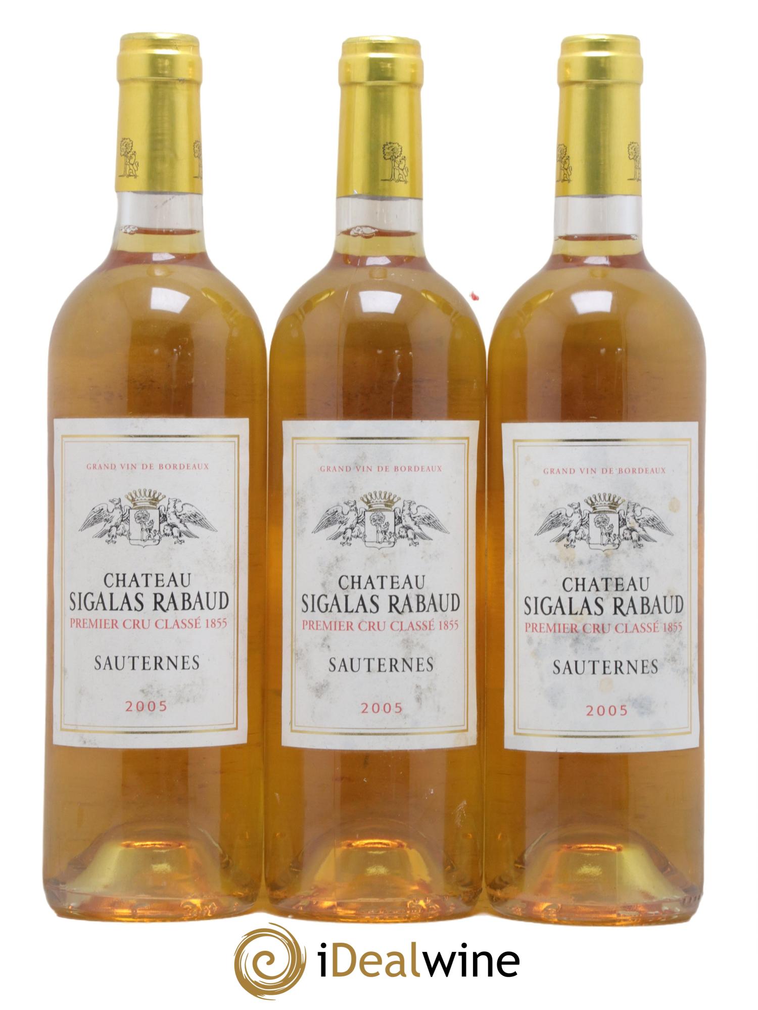 Château Sigalas Rabaud 1er Grand Cru Classé 2005 - Lotto di 3 bottiglie - 0