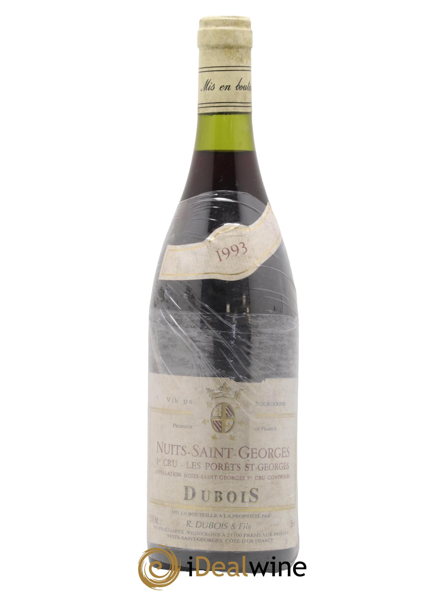 Nuits-Saint-Georges 1er Cru Les Porets St Georges Domaine Dubois 1993 - Lot de 1 bouteille - 0