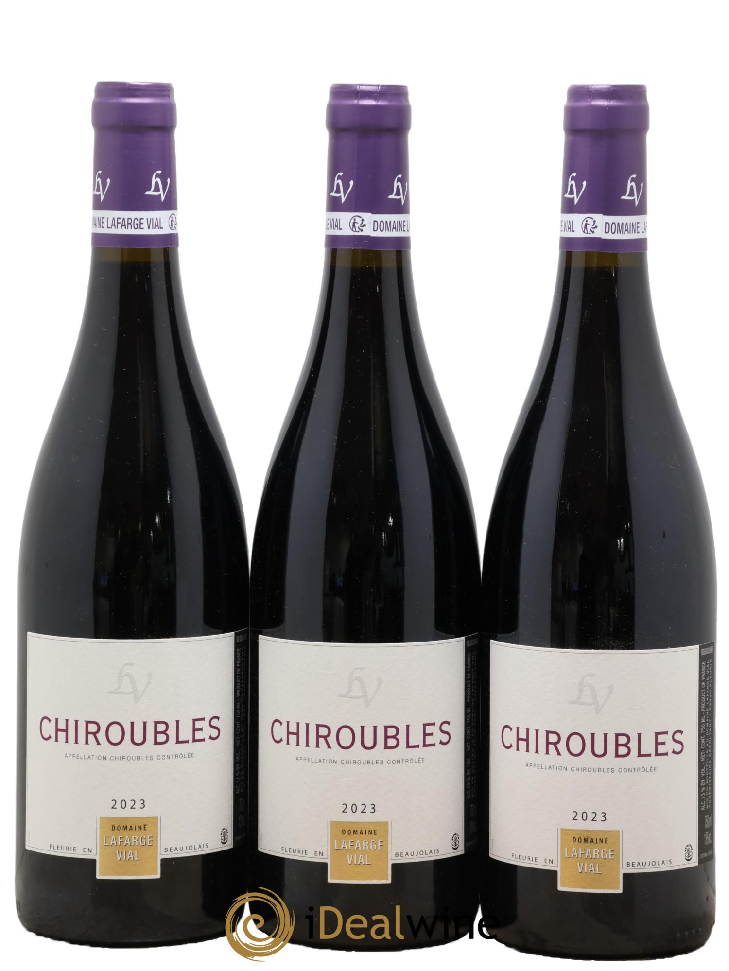 Chiroubles Lafarge Vial 2023 - Lotto di 3 bottiglie - 0
