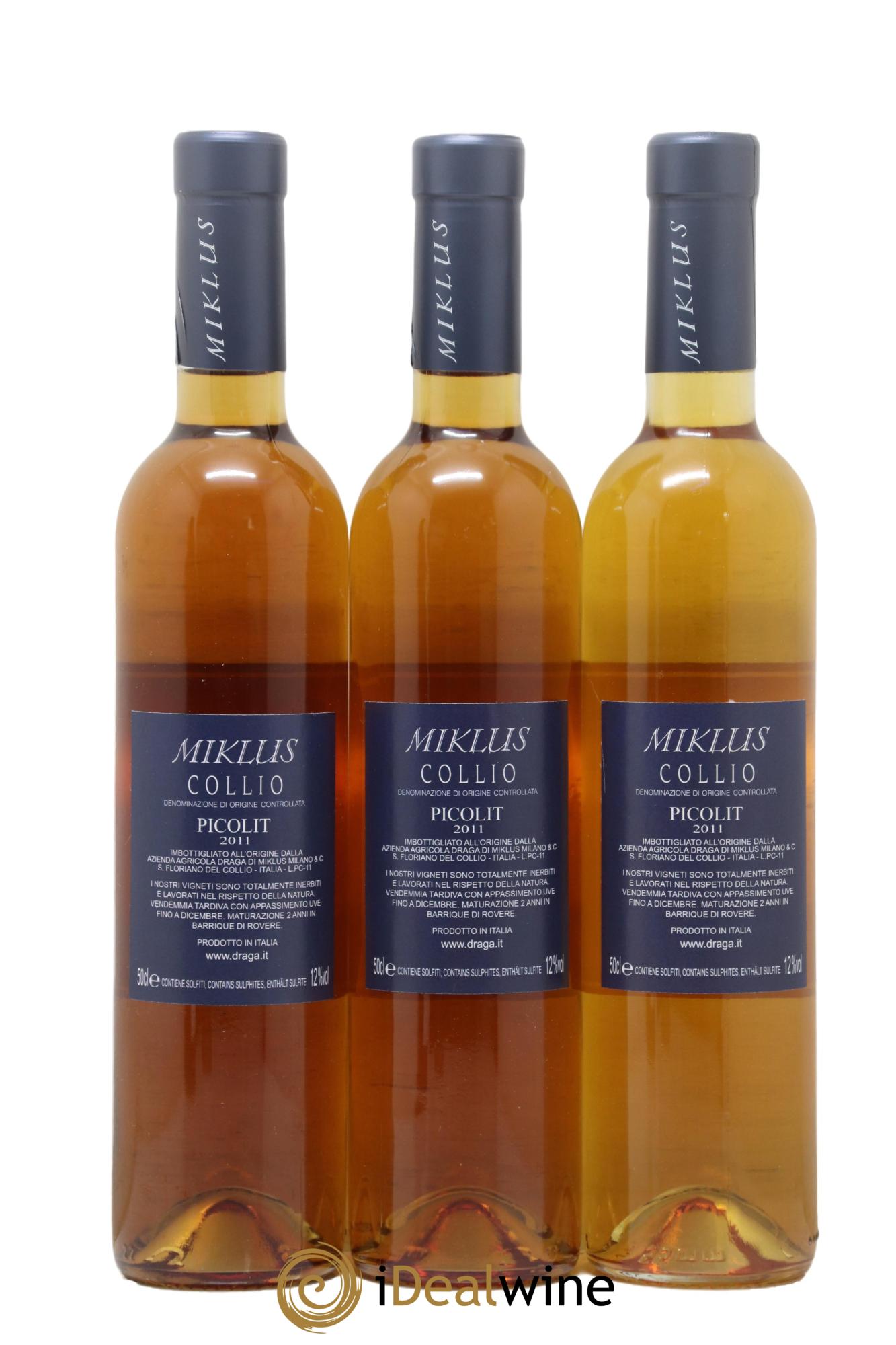 Italie Collio DOC Picolit Azienda Agricola Graga Miklus 2011 - Posten von 3 Format 50cls - 1