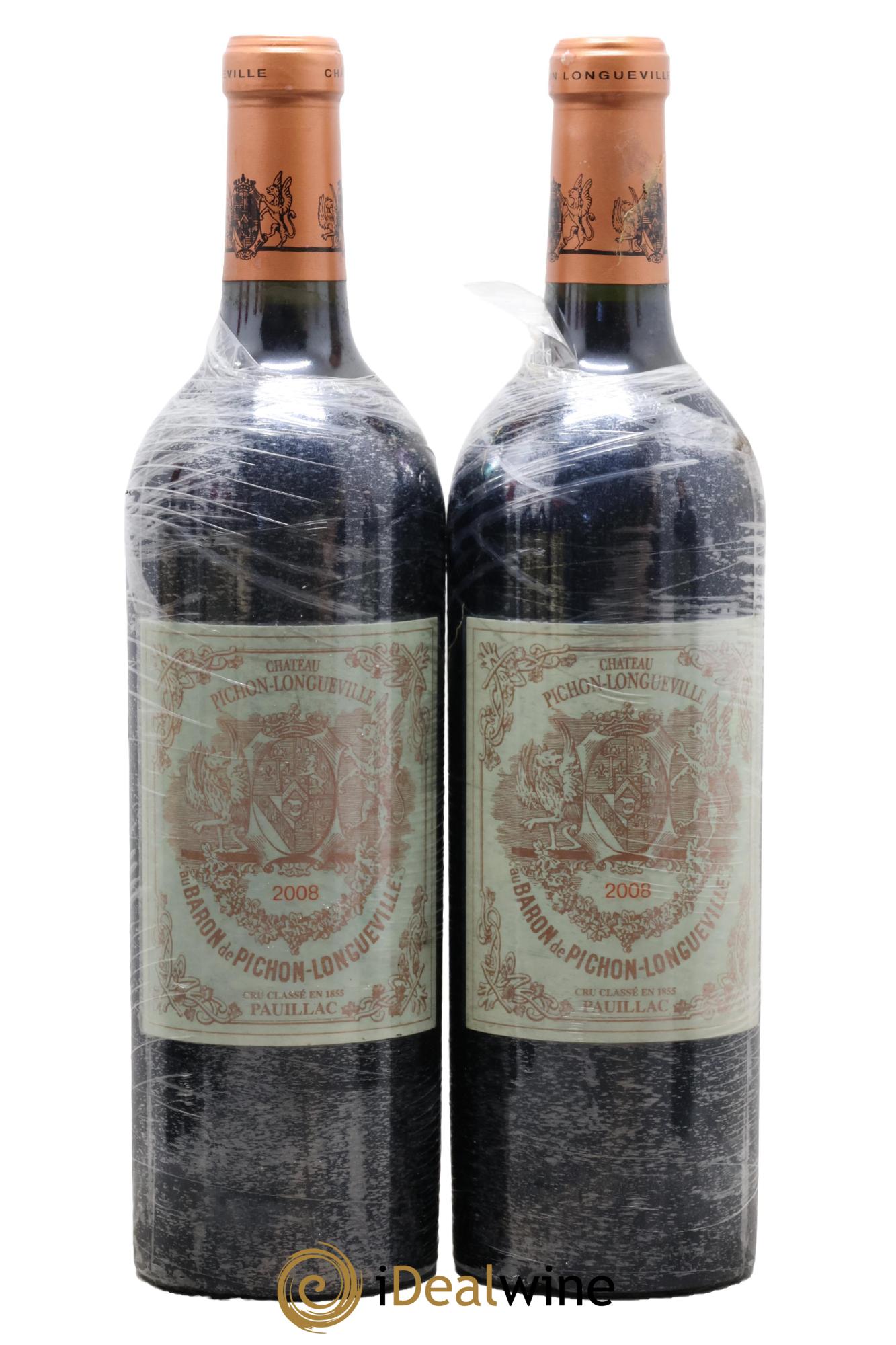 Pichon Longueville Baron 2ème Grand Cru Classé 2008 - Lot of 2 bottles - 0