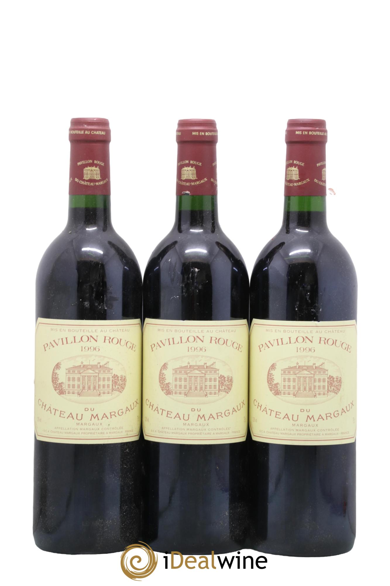 Pavillon Rouge du Château Margaux Second Vin 1996 - Lot de 3 bouteilles - 0