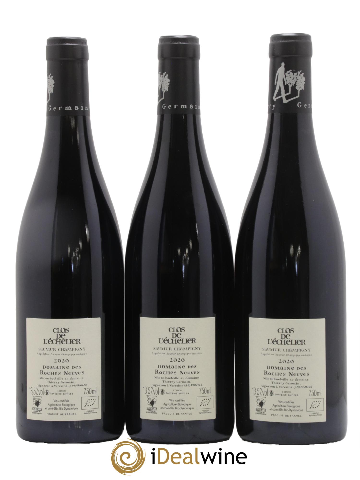 Saumur-Champigny Clos de l'Echelier Domaine des Roches Neuves - Thierry Germain 2020 - Lot de 3 bouteilles - 1