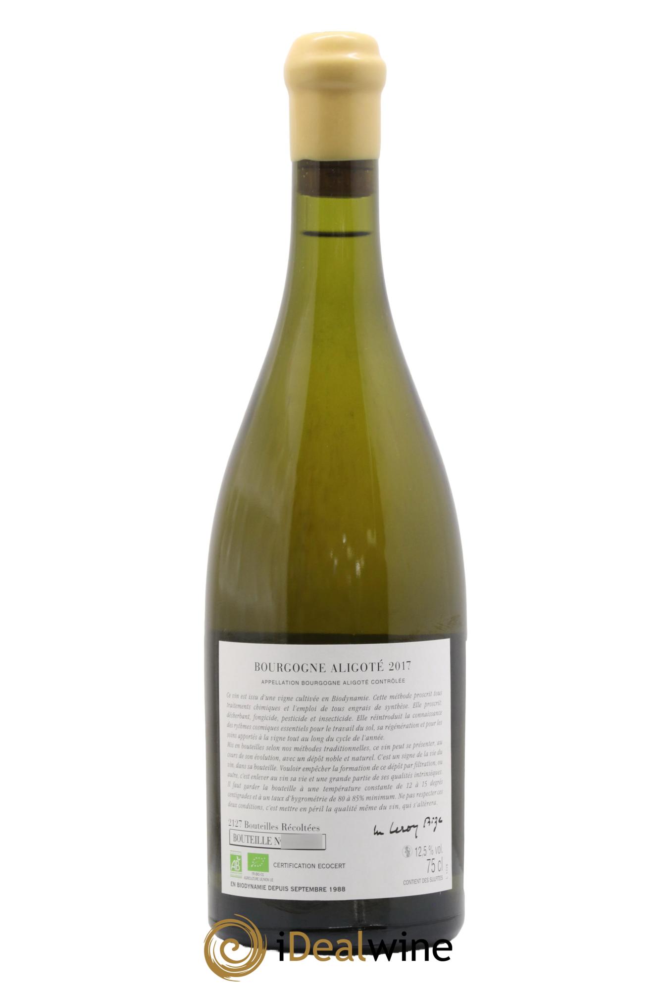 Bourgogne Aligoté Sous Chatelet d'Auvenay (Domaine)  2017 - Lotto di 1 bottiglia - 1