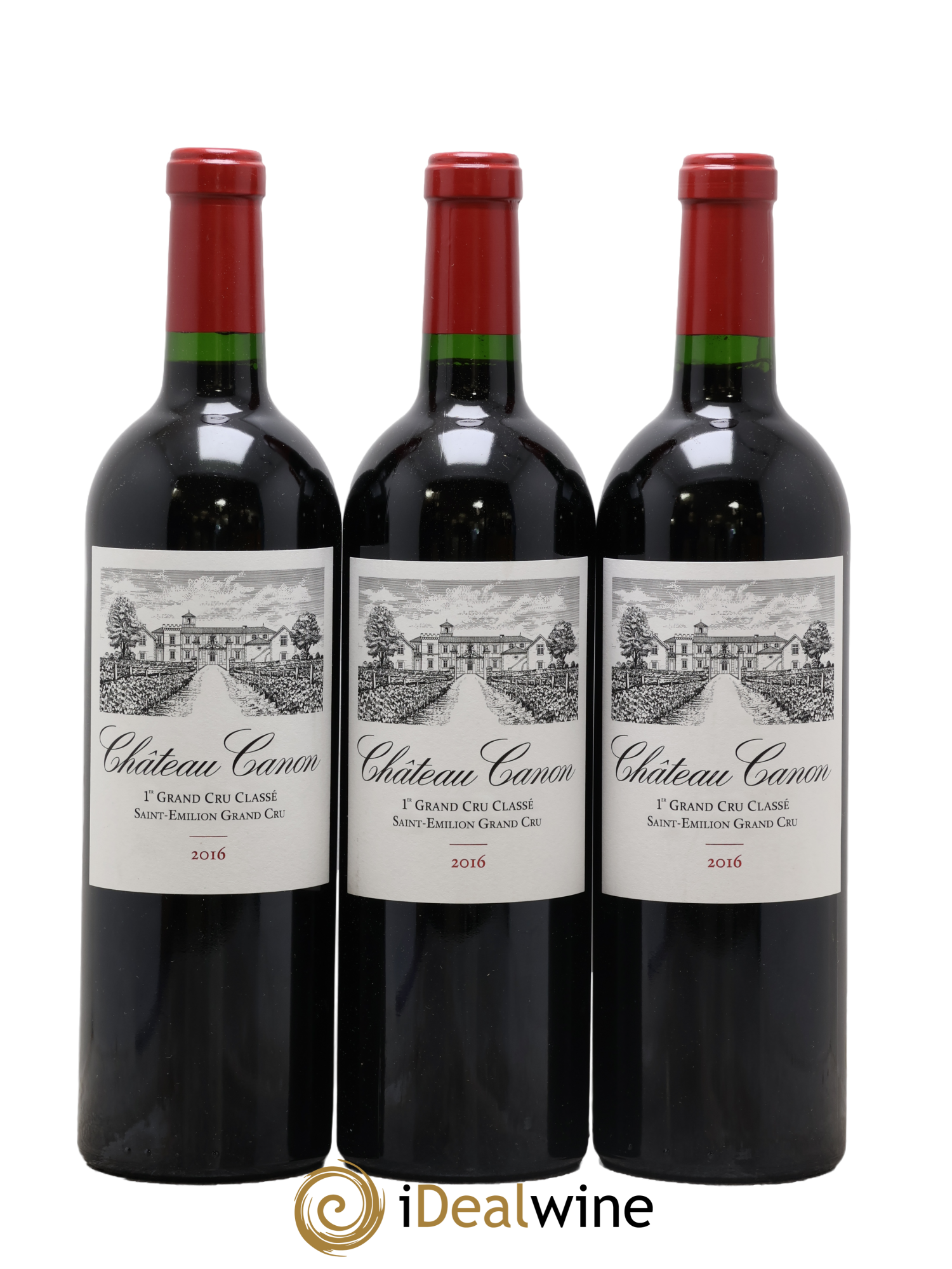 Château Canon 1er Grand Cru Classé B 2016 - Lot of 3 bottles - 0