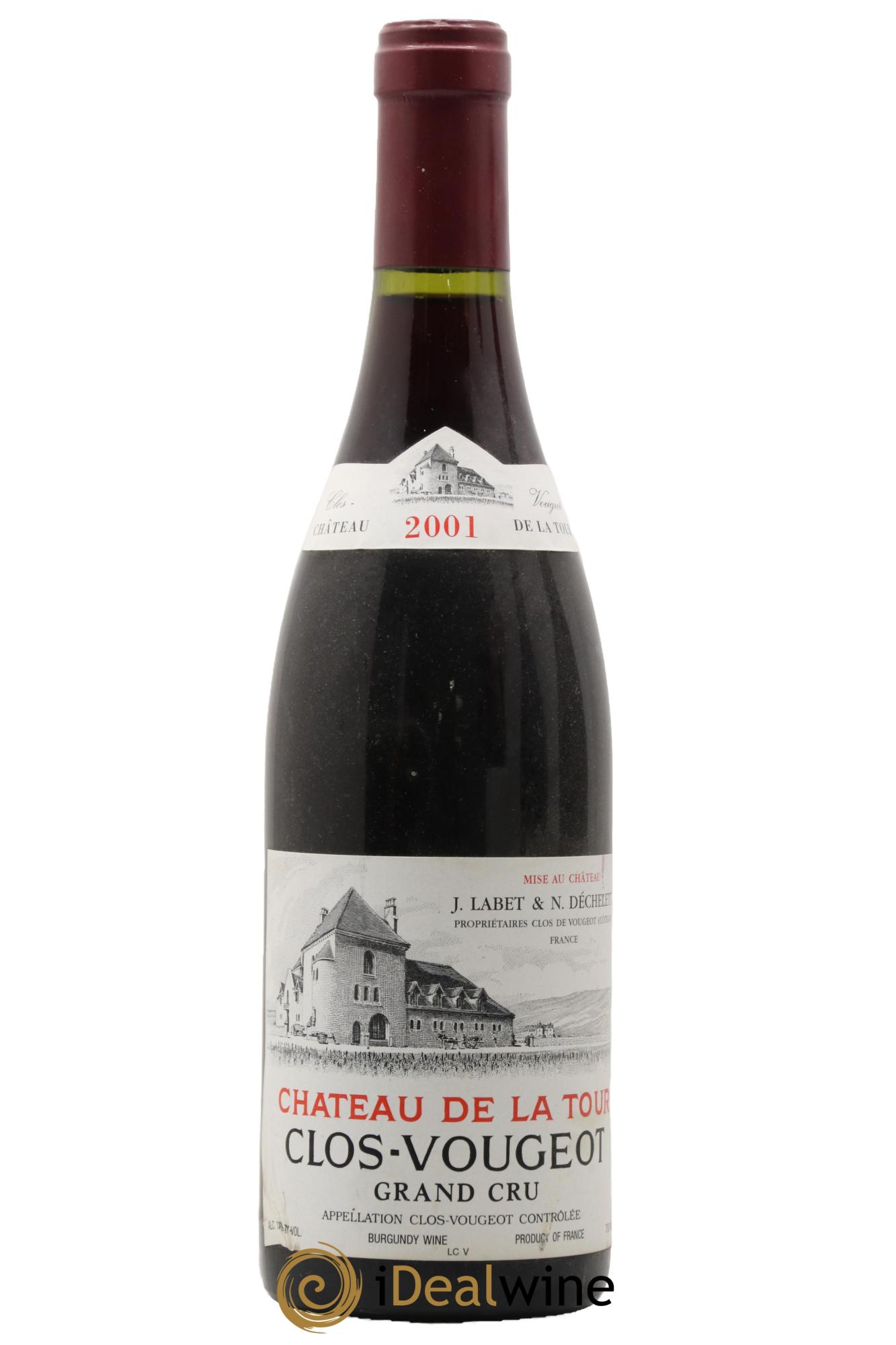 Clos de Vougeot Grand Cru Château de La Tour 2001 - Lot de 1 bouteille - 0