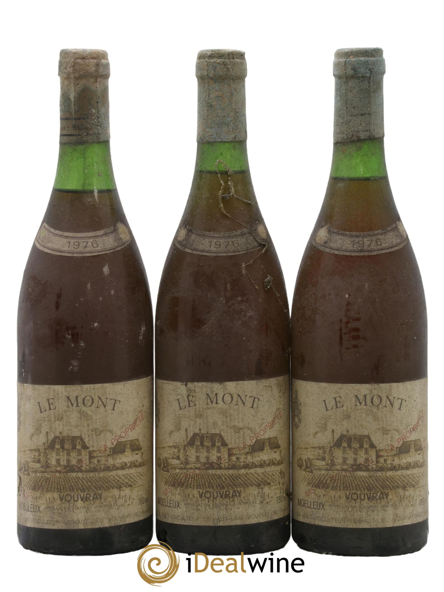 Vouvray Le Mont Moelleux Domaine Huet 1976 - Lot de 3 bouteilles - 0