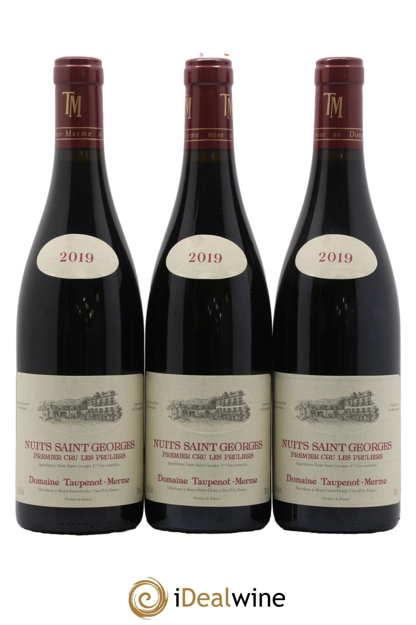 Nuits Saint-Georges 1er Cru Les Pruliers Taupenot-Merme Les Pruliers Taupenot-Merme 2019 - Posten von 3 Flaschen - 0