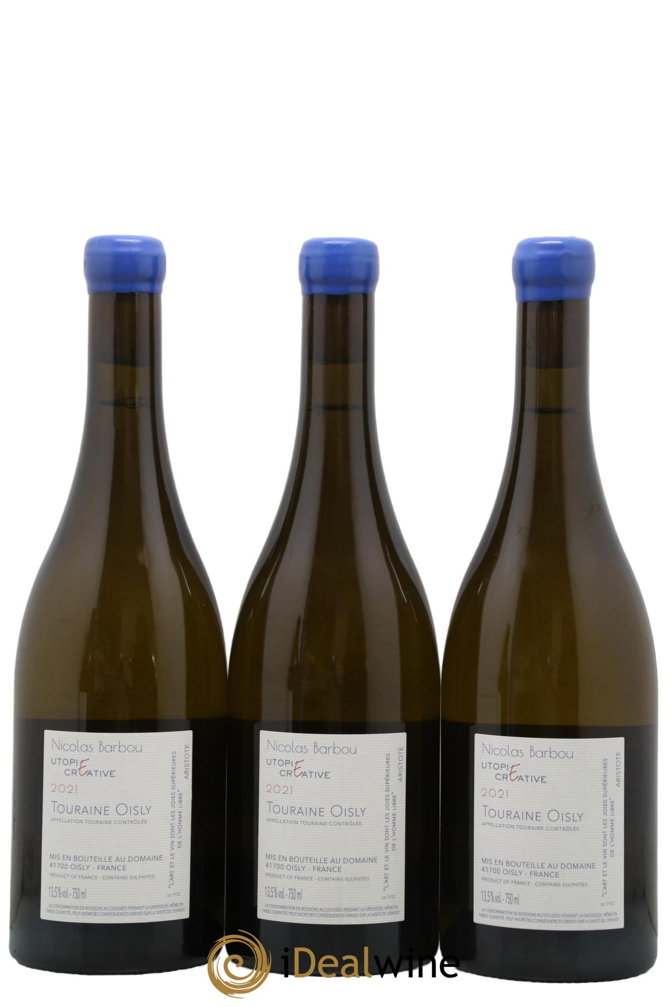 Touraine-Oisly Utopie Créative Nicolas Barbou 2021 - Lot de 3 bouteilles - 1