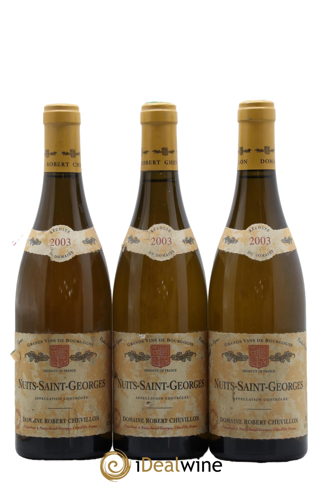 Nuits-Saint-Georges Vieilles Vignes Robert Chevillon 2003 - Lot de 3 bouteilles - 0