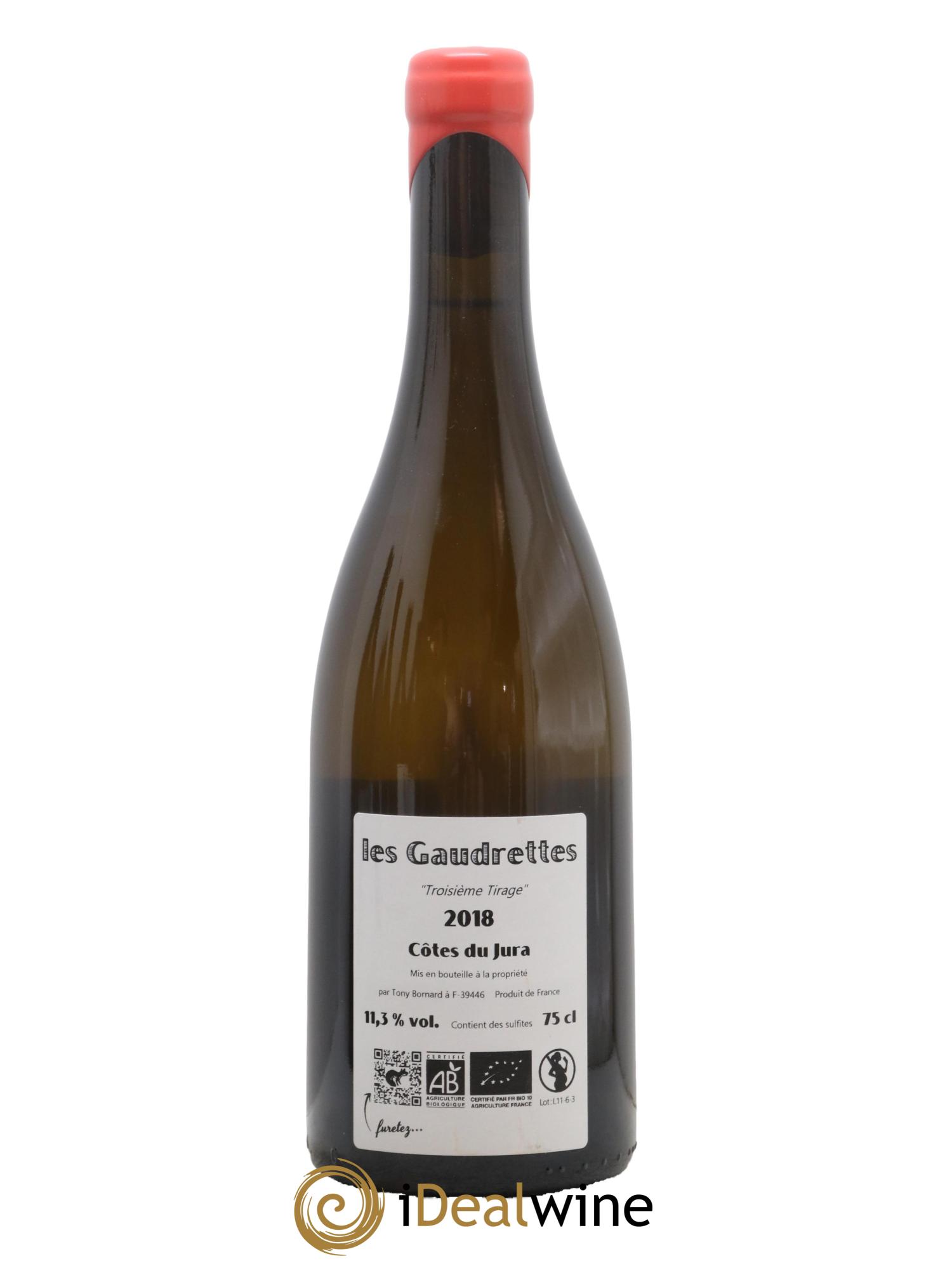 Côtes du Jura Les Gaudrettes Bornard 2018 - Lot de 1 bouteille - 1