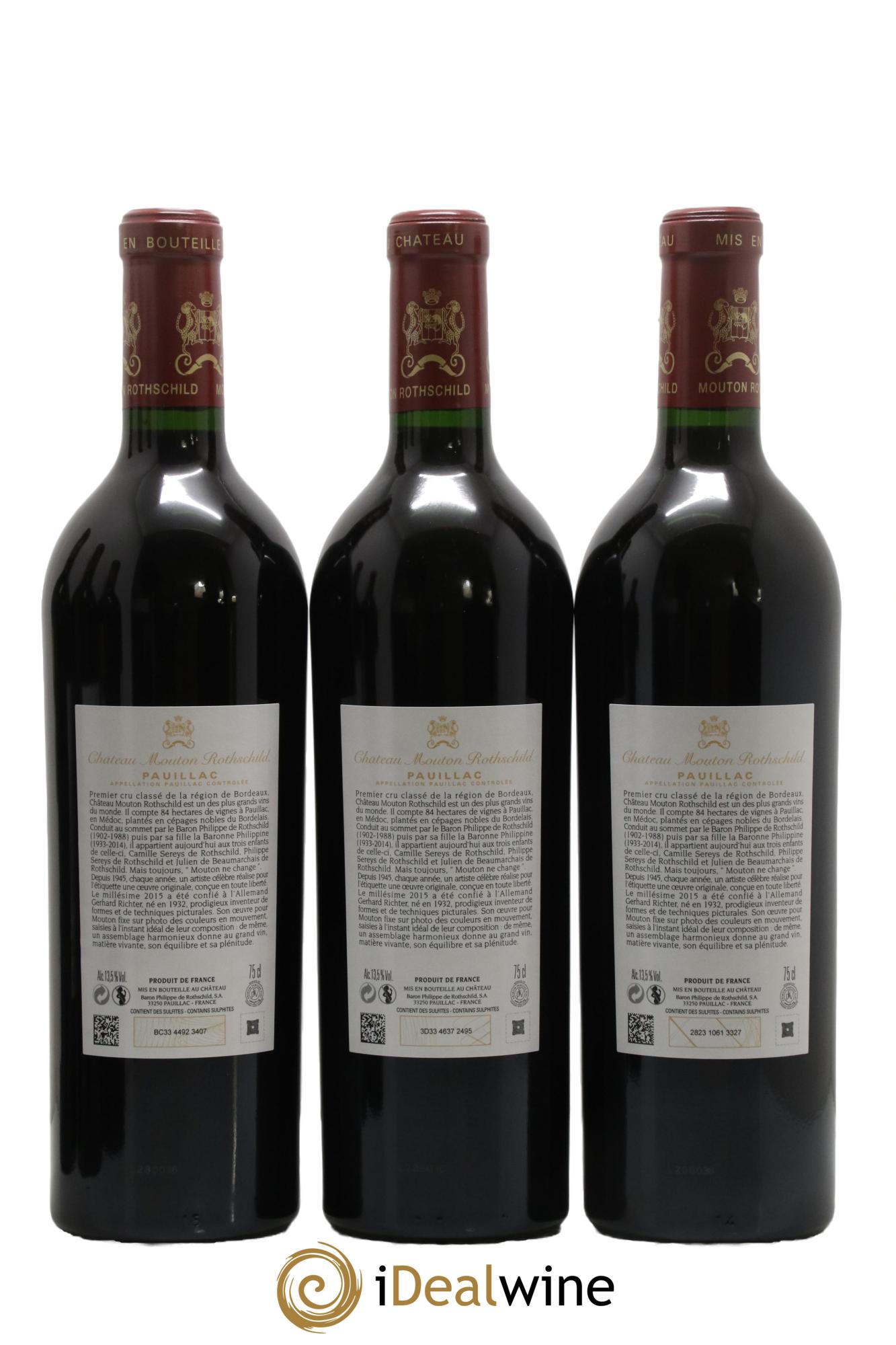 Château Mouton Rothschild 1er Grand Cru Classé 2015 - Lot de 6 bouteilles - 4