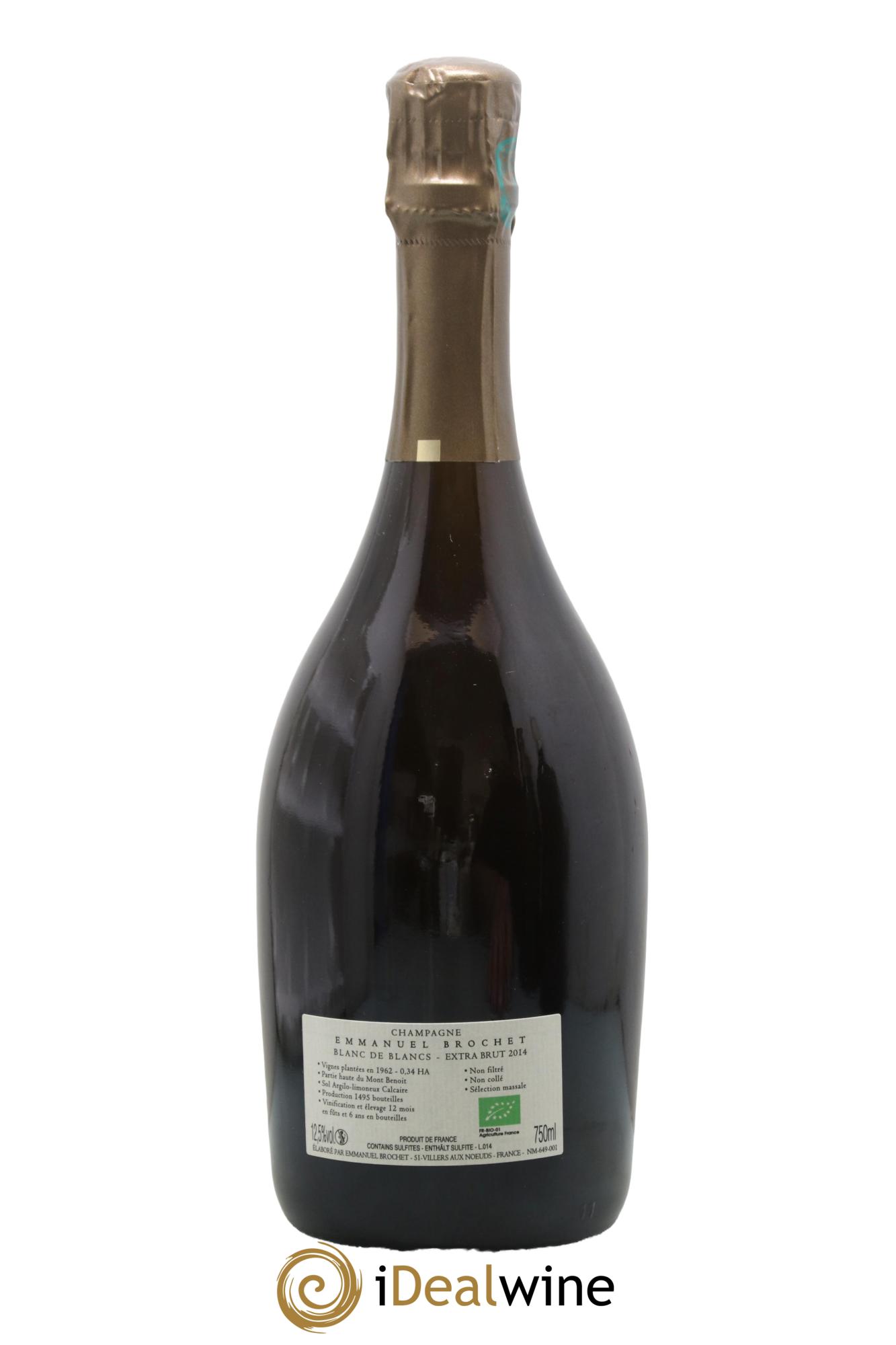 Blanc de Blancs Extra-Brut Les Hauts Chardonnays Emmanuel Brochet 2014 - Lot de 1 bouteille - 1