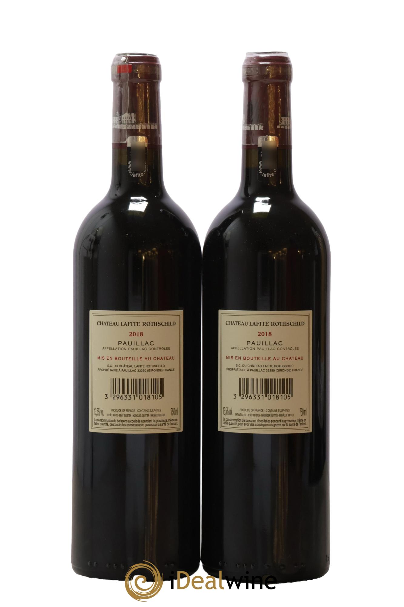 Château Lafite Rothschild 1er Grand Cru Classé 2018 - Lot of 2 bottles - 1