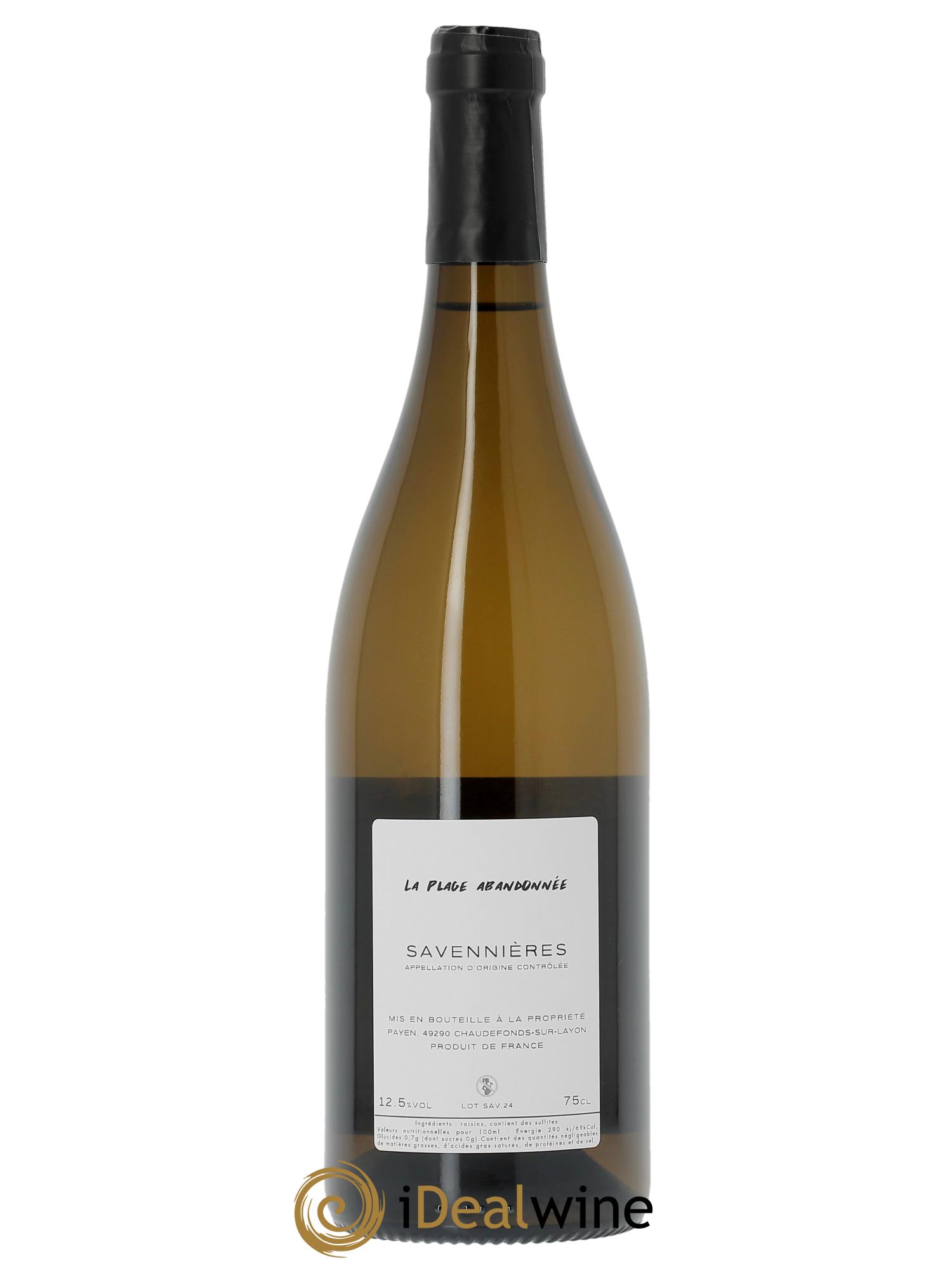 Savennières La Plage Abandonnée Domaine Payen  2024 - Posten von 1 Flasche - 1