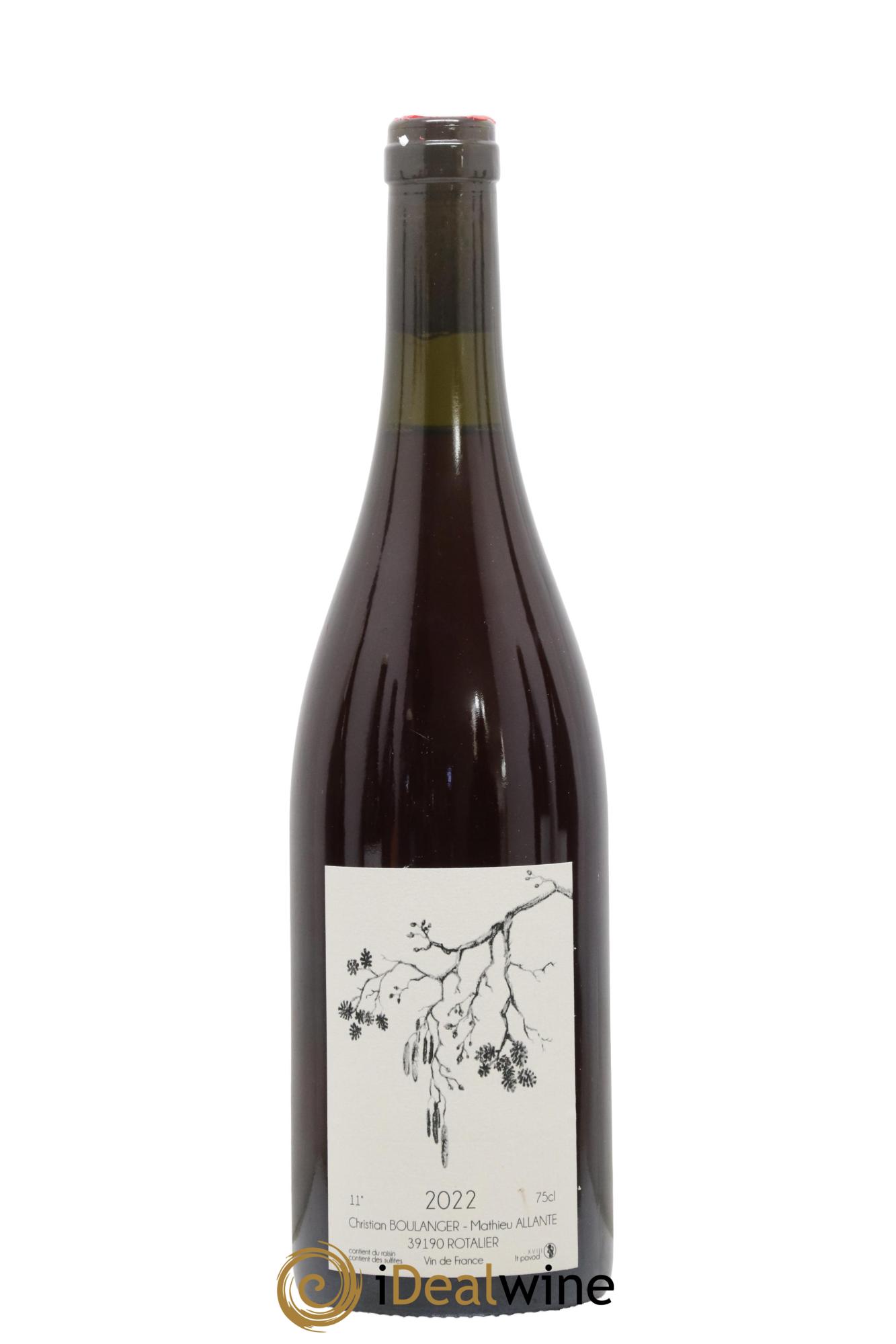 Côtes du Jura Pineau d'Aunis Allante Boulanger 2022 - Lot de 1 bouteille - 0