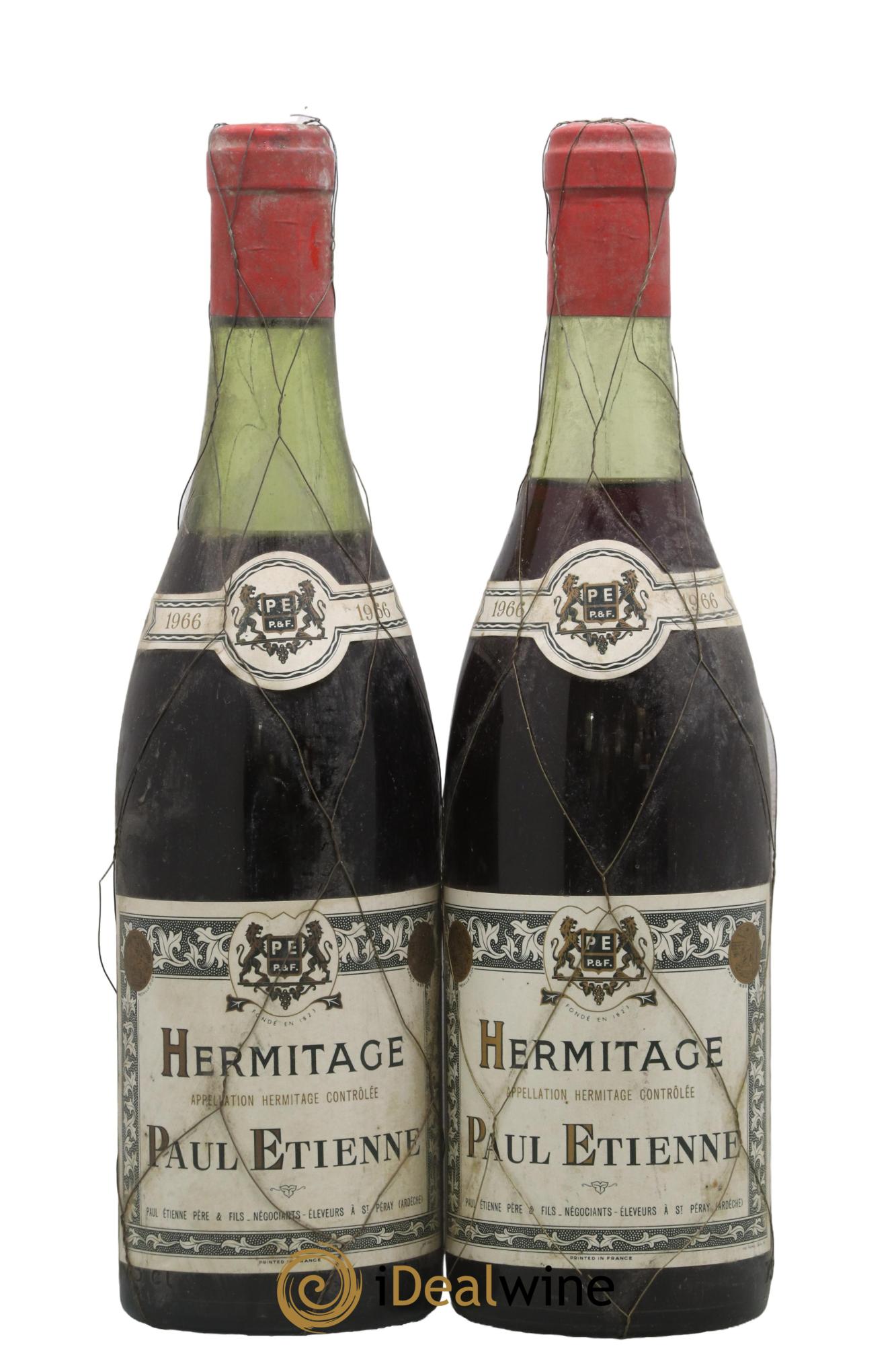 Hermitage Paul Etienne 1966 - Lot de 2 bouteilles - 0