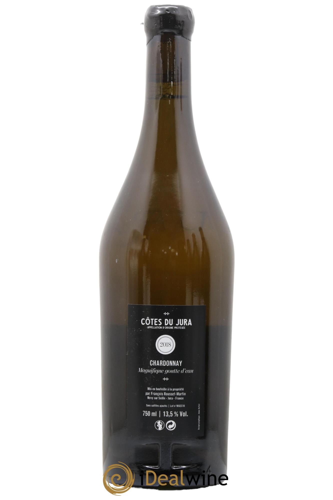 Côtes du Jura Chardonnay Magnifique Goutte D'Eau François Rousset Martin 2018 - Lot de 1 bouteille - 1