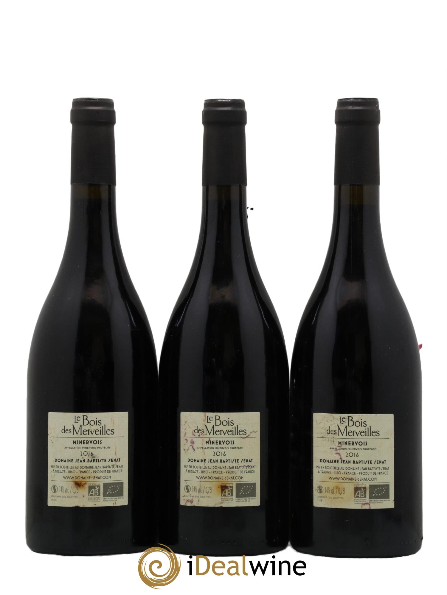 Minervois Le Bois des Merveilles Jean-Baptiste Sénat 2016 - Lot de 3 bouteilles - 1