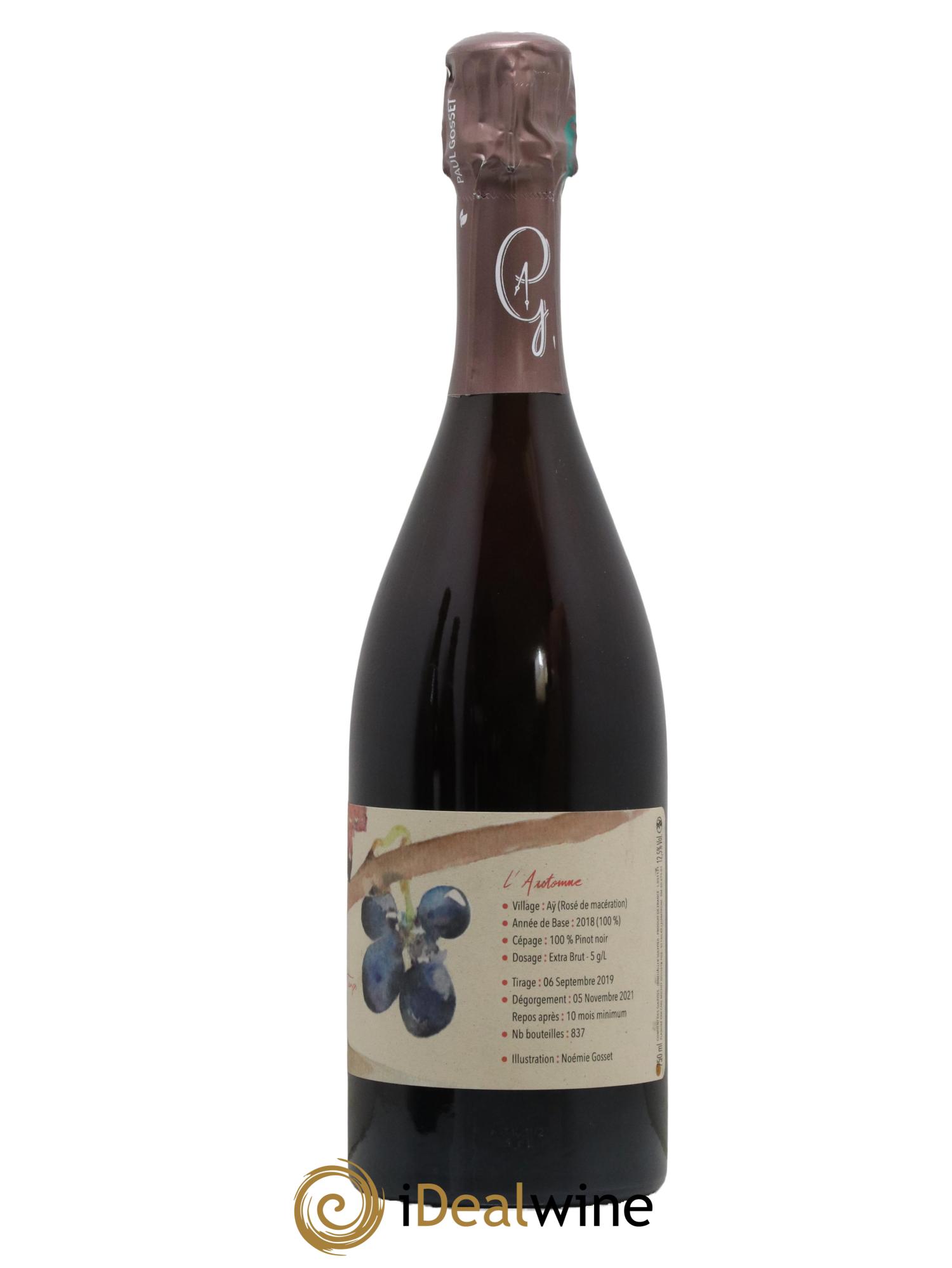 Au Fil des Temps l'Automne Paul Gosset 2018 - Lot de 1 bouteille - 1