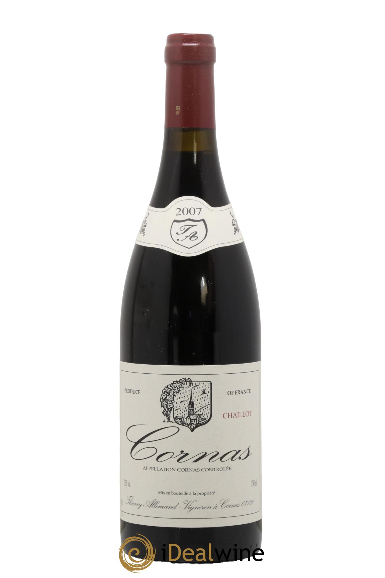 Cornas Chaillot Thierry Allemand 2007 - Lot de 1 bouteille - 0