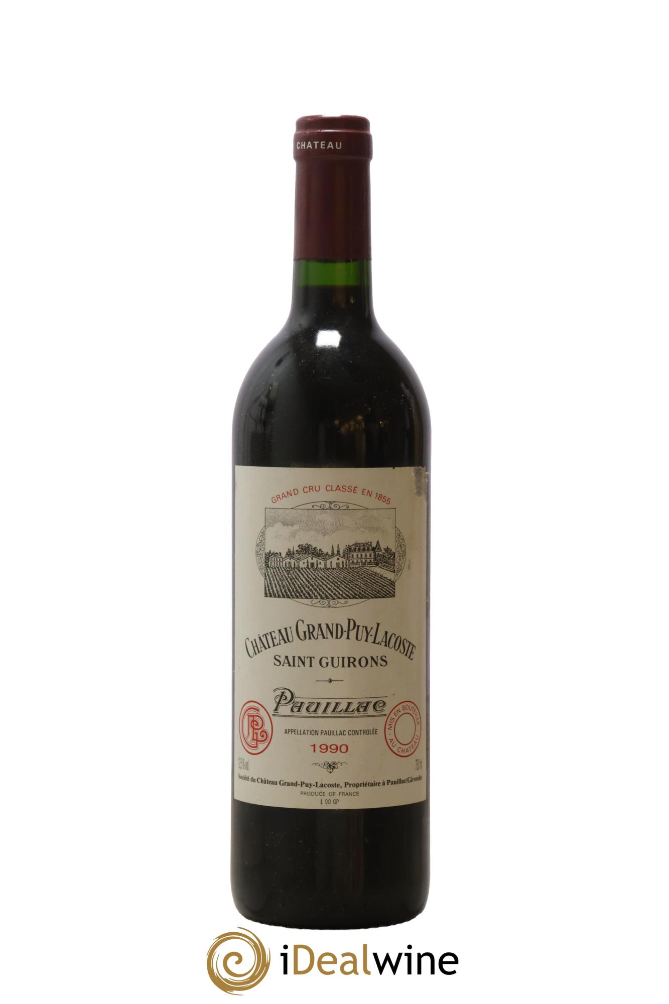 Château Grand Puy Lacoste 5ème Grand Cru Classé 1990 - Lot of 1 bottle - 0